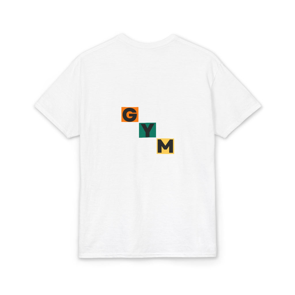 Gym Blocks Graphic T-Shirt — Retro Fitness Silhouette Tee