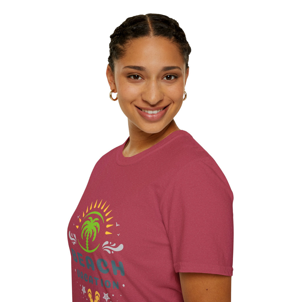 Beach Vacation T-Shirt — Palm Tree Sunset Graphic Tee