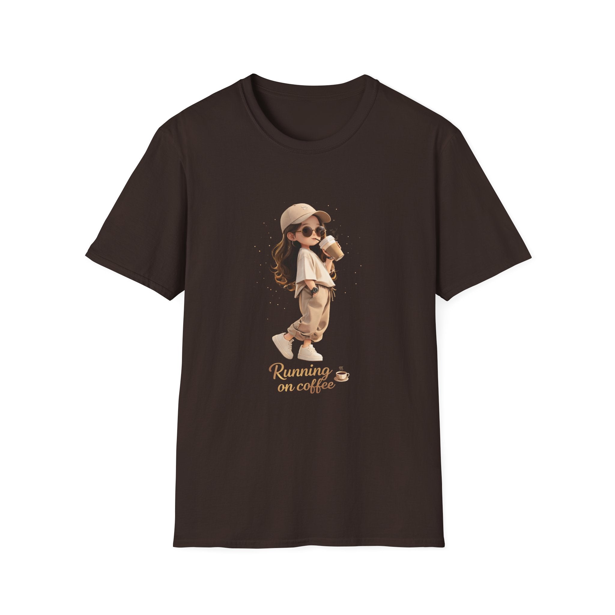 Running on Coffee Unisex Softstyle T-Shirt