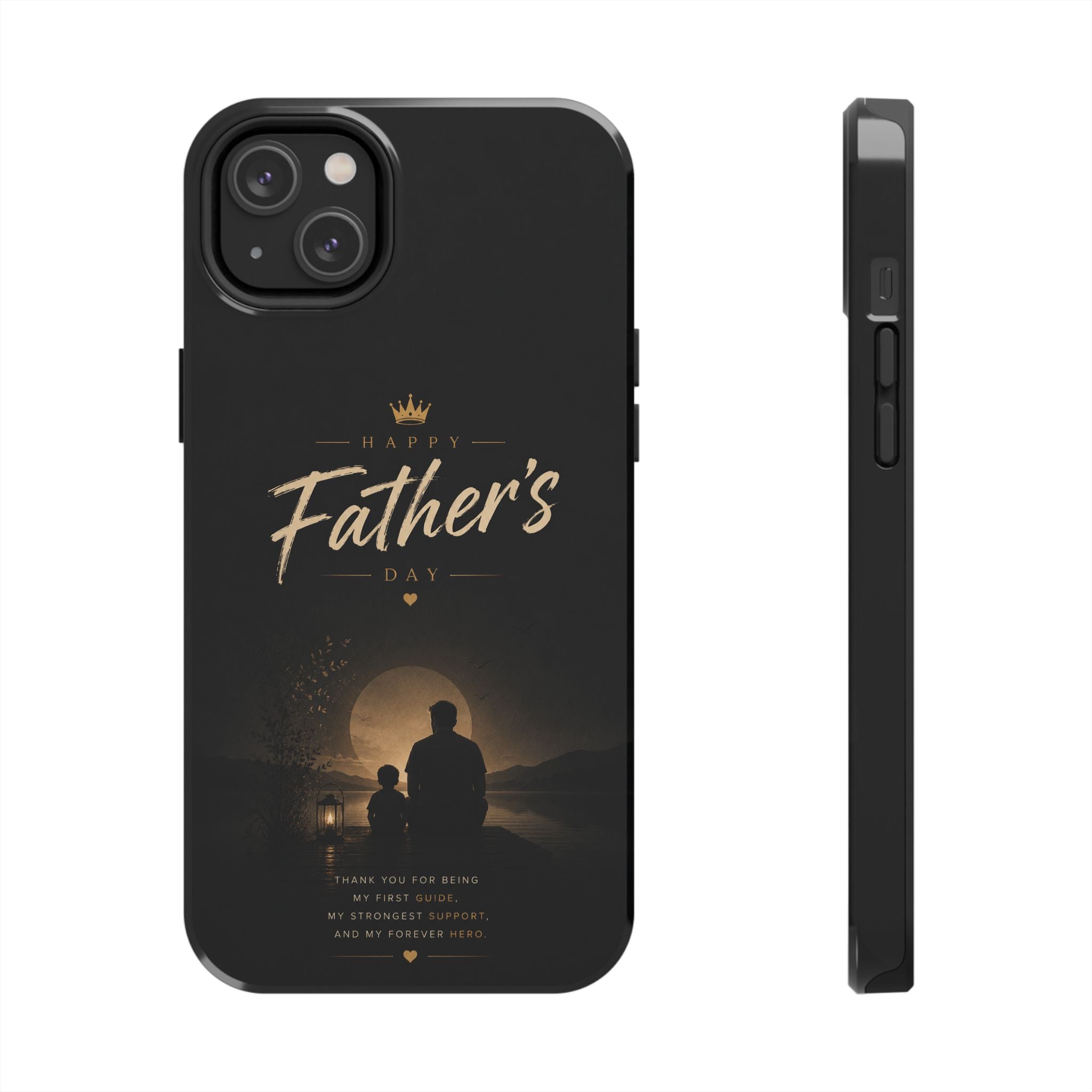 Father's Day Tough Phone Case — 'Happy Father's Day' Silhouette Tribute