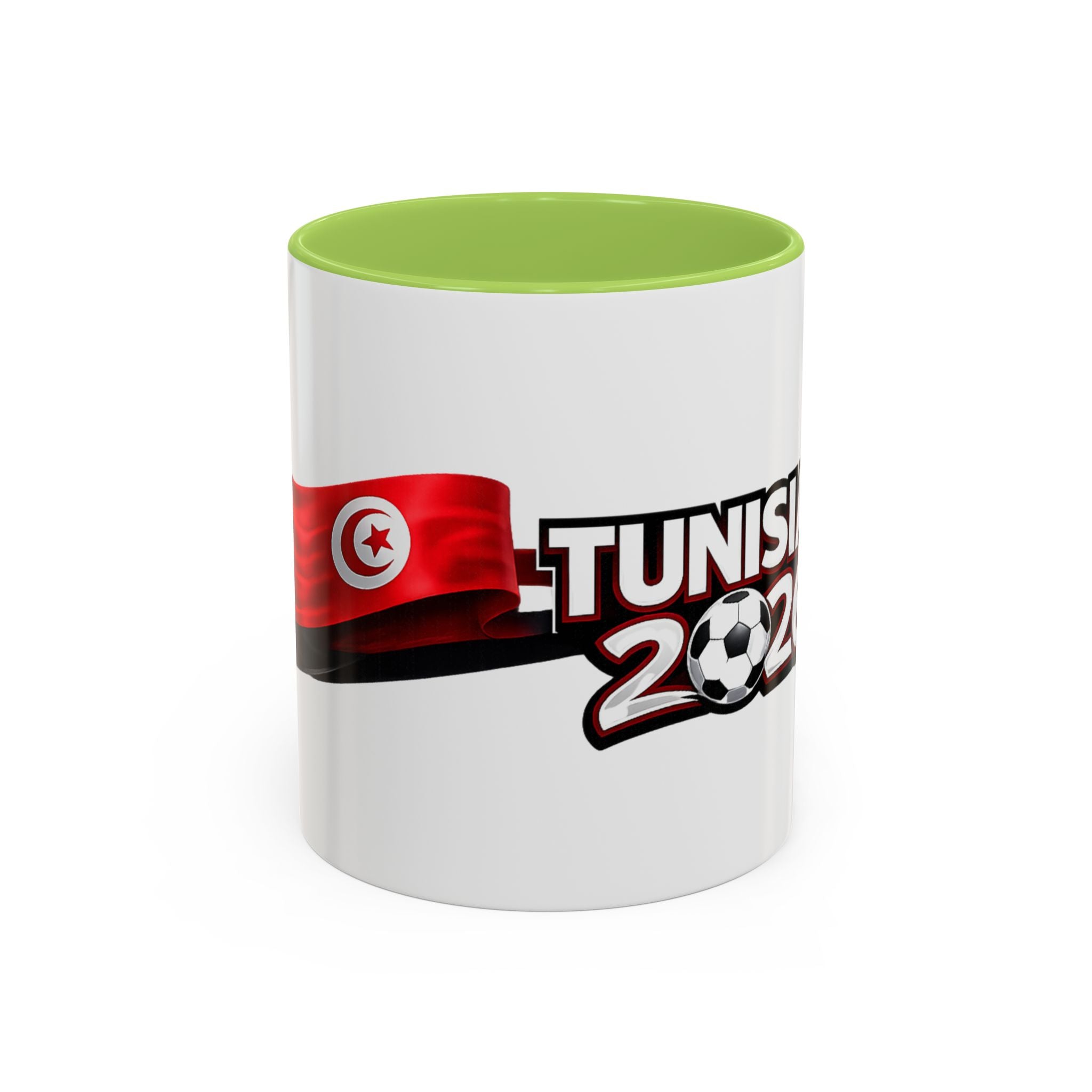 Tunisia 2026 Soccer Accent Mug — Flag & Football Fan Coffee Cup (11/15 oz)