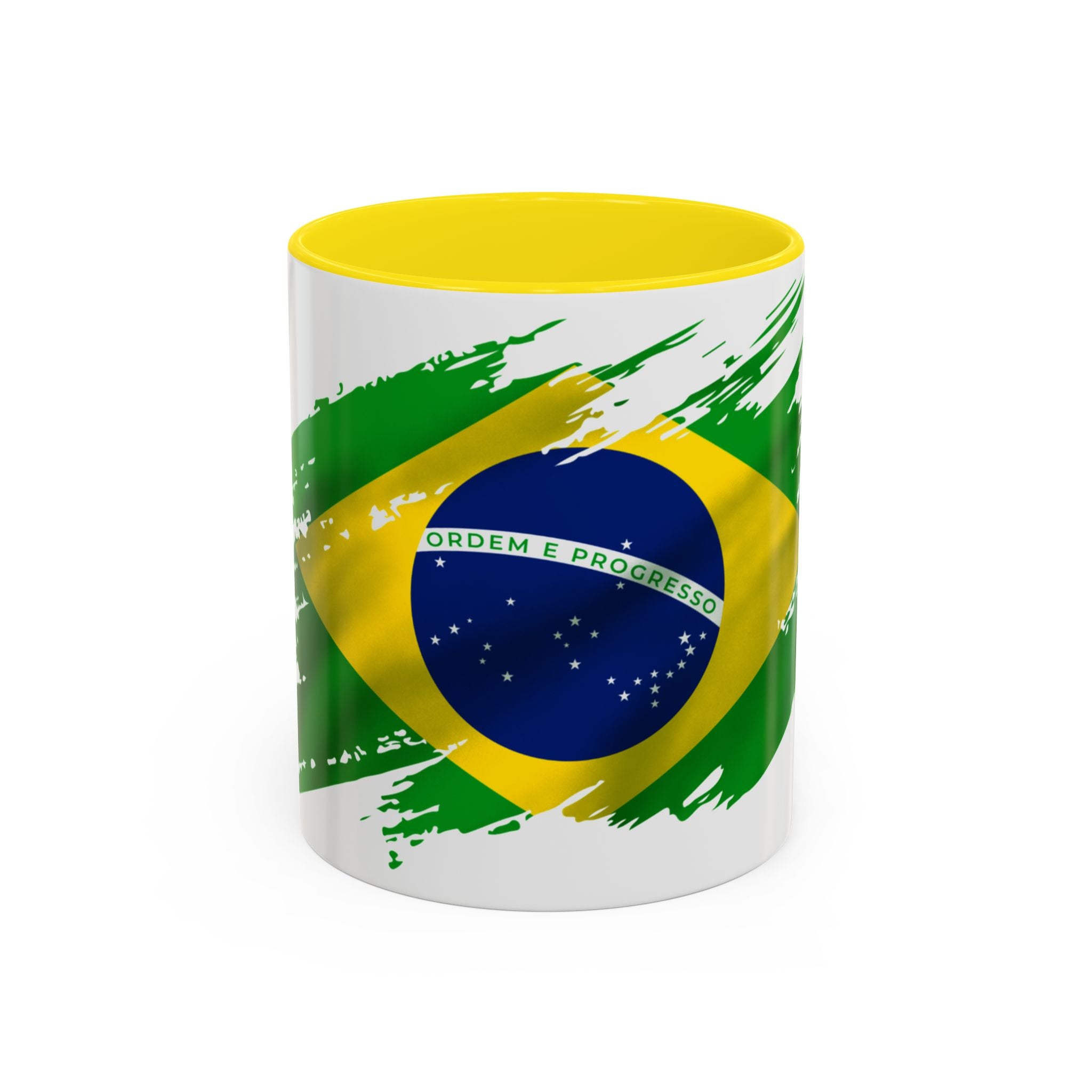 Brazil Flag Accent Coffee Mug — Brasil Pride 11/15oz