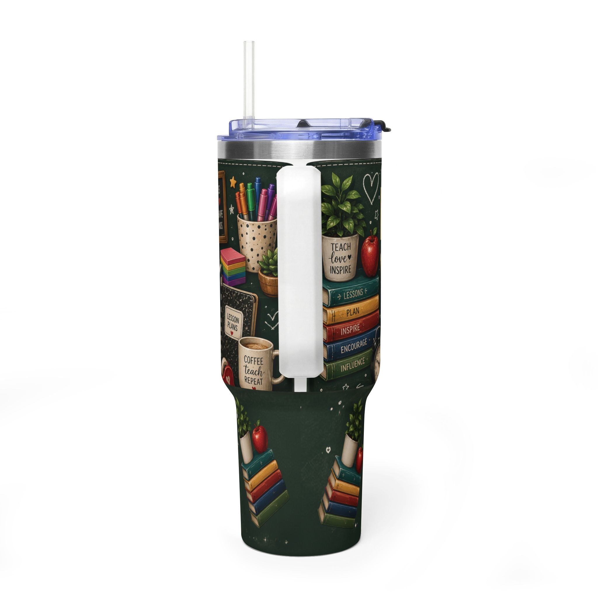 Teacher Nutrition Facts 40oz Vacuum Tumbler — Insulated Teacher Coffee Cup