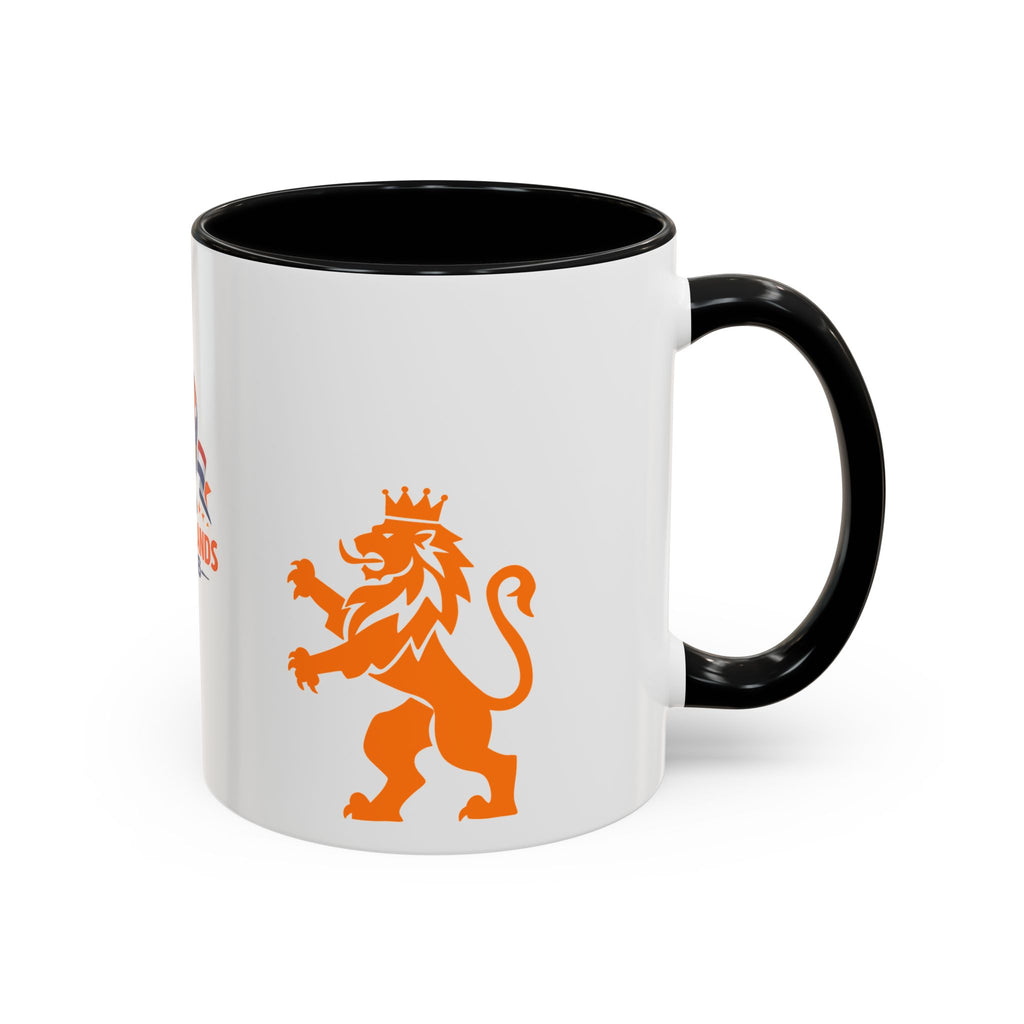 Netherlands 2026 Soccer Fan Coffee Mug — Orange Lion Accent Mug