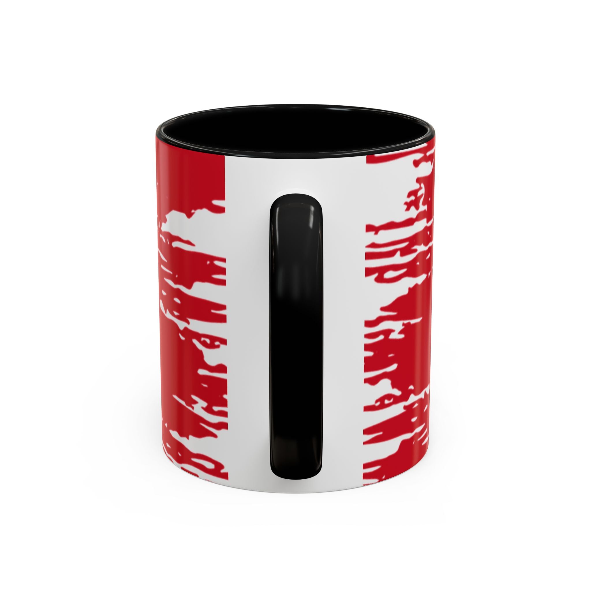 Canada Maple Leaf Accent Coffee Mug – Red Canadian Flag Design (11/15 oz)