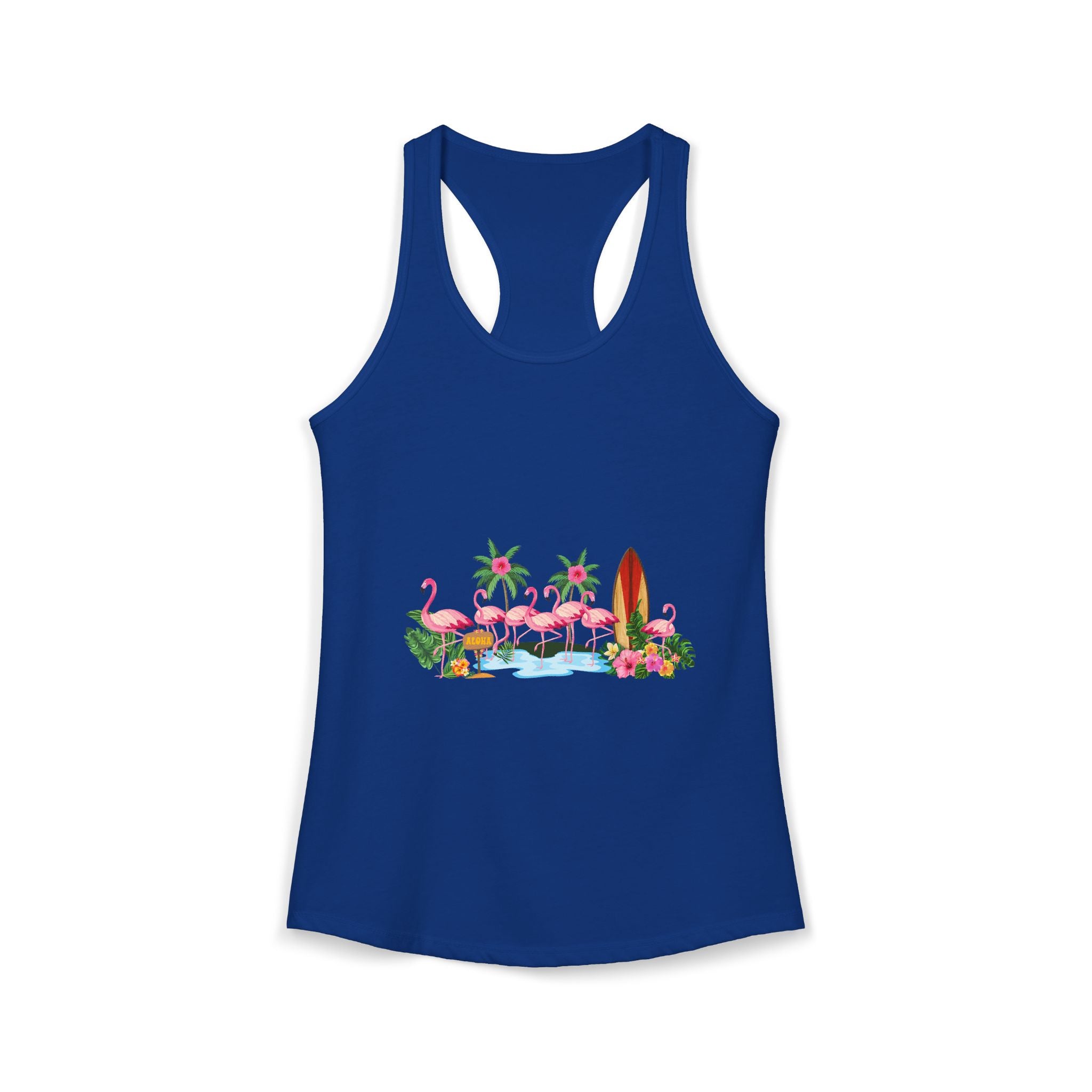Women's Ideal Racerback Tank Flamingo Beach