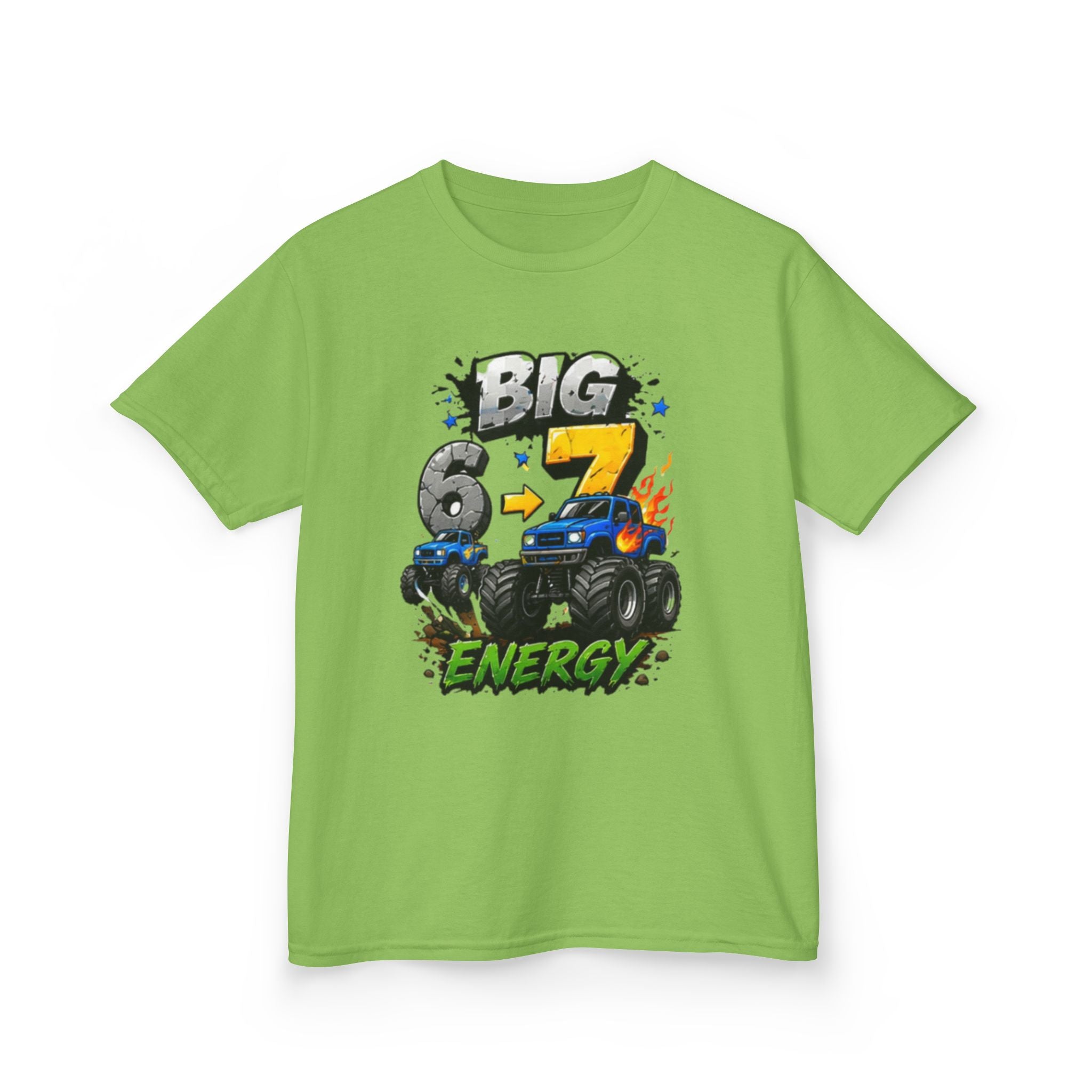 Kids Monster Truck 'Big 6 & 7 Energy' Graphic Tee