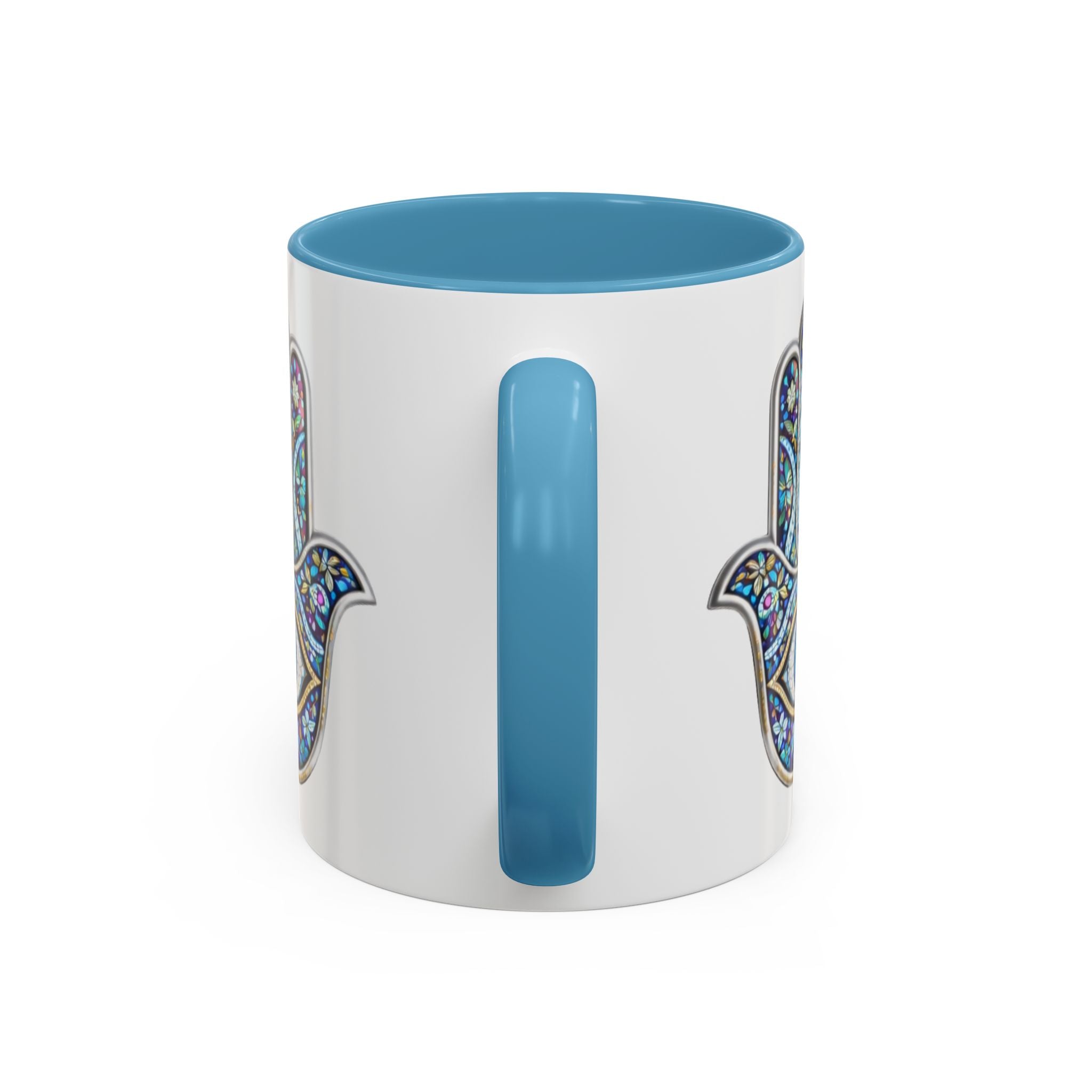 Hamsa Eye Accent Coffee Mug