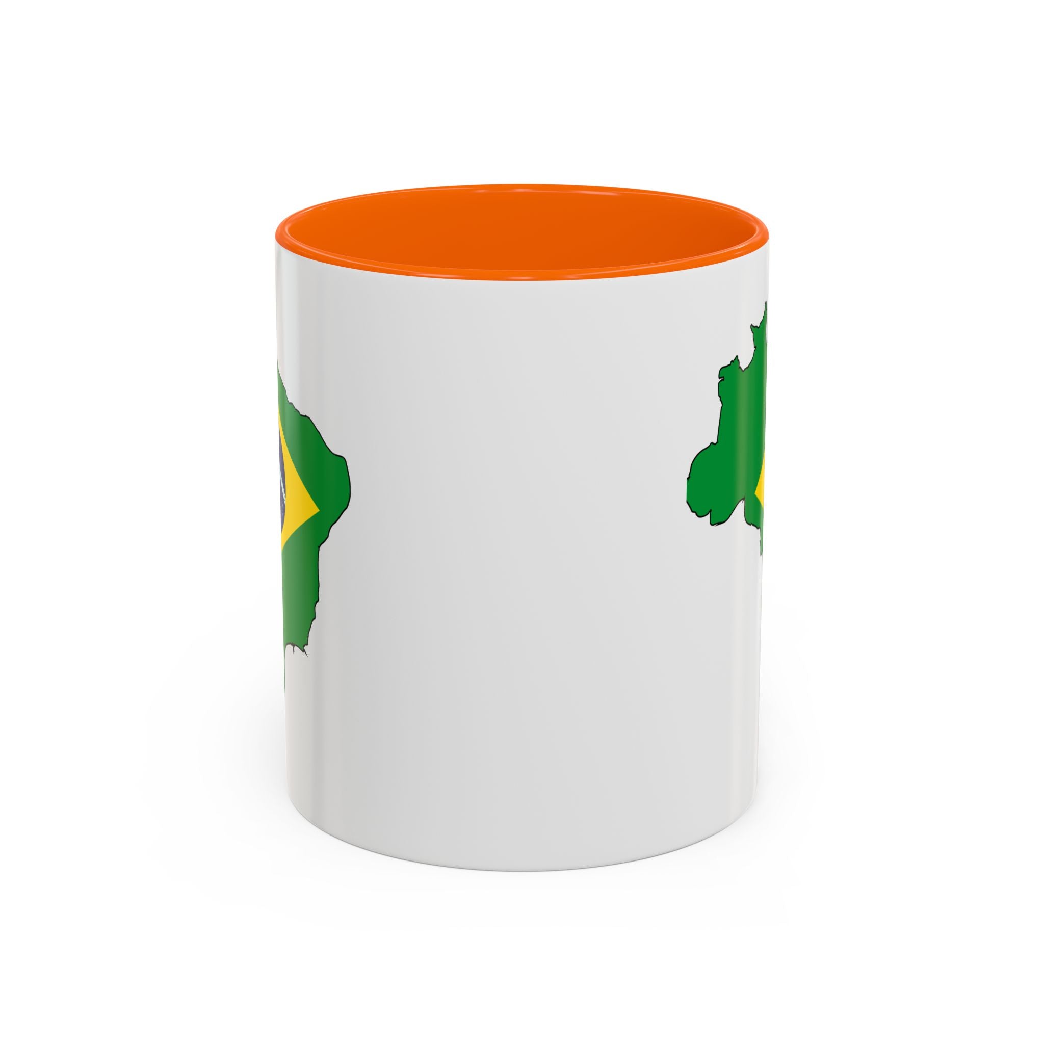 Brazil Map Coffee Mug — Brazilian Flag Accent 11/15oz