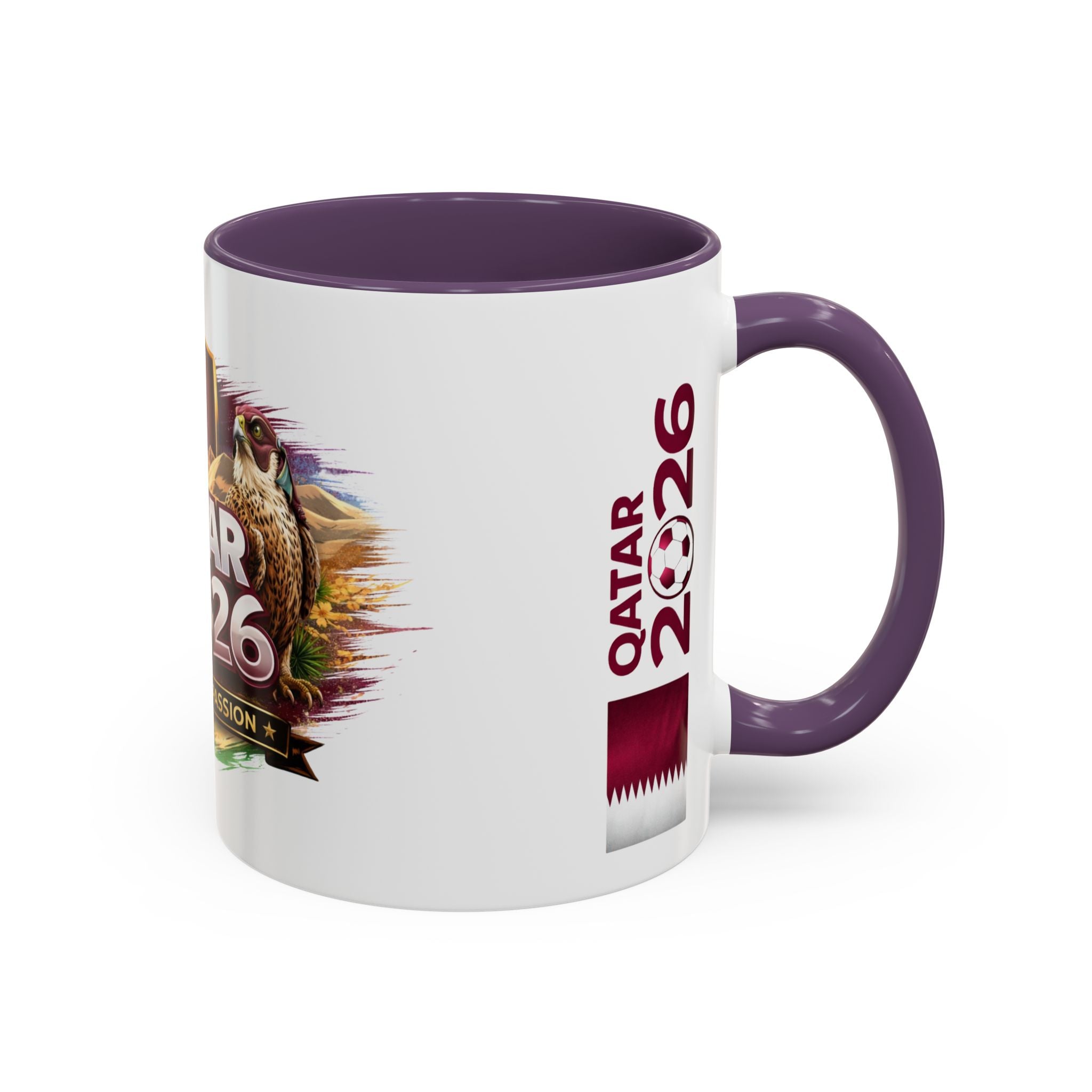 Qatar 2026 Football Passion Accent Coffee Mug (11/15oz)