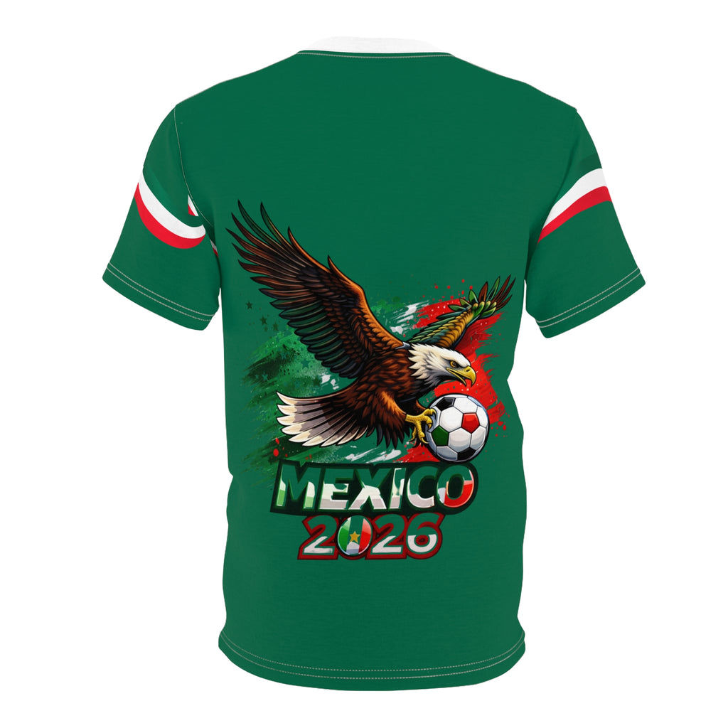 Mexico Pride Tee — Green Mexican Flag Soccer Jersey Shirt