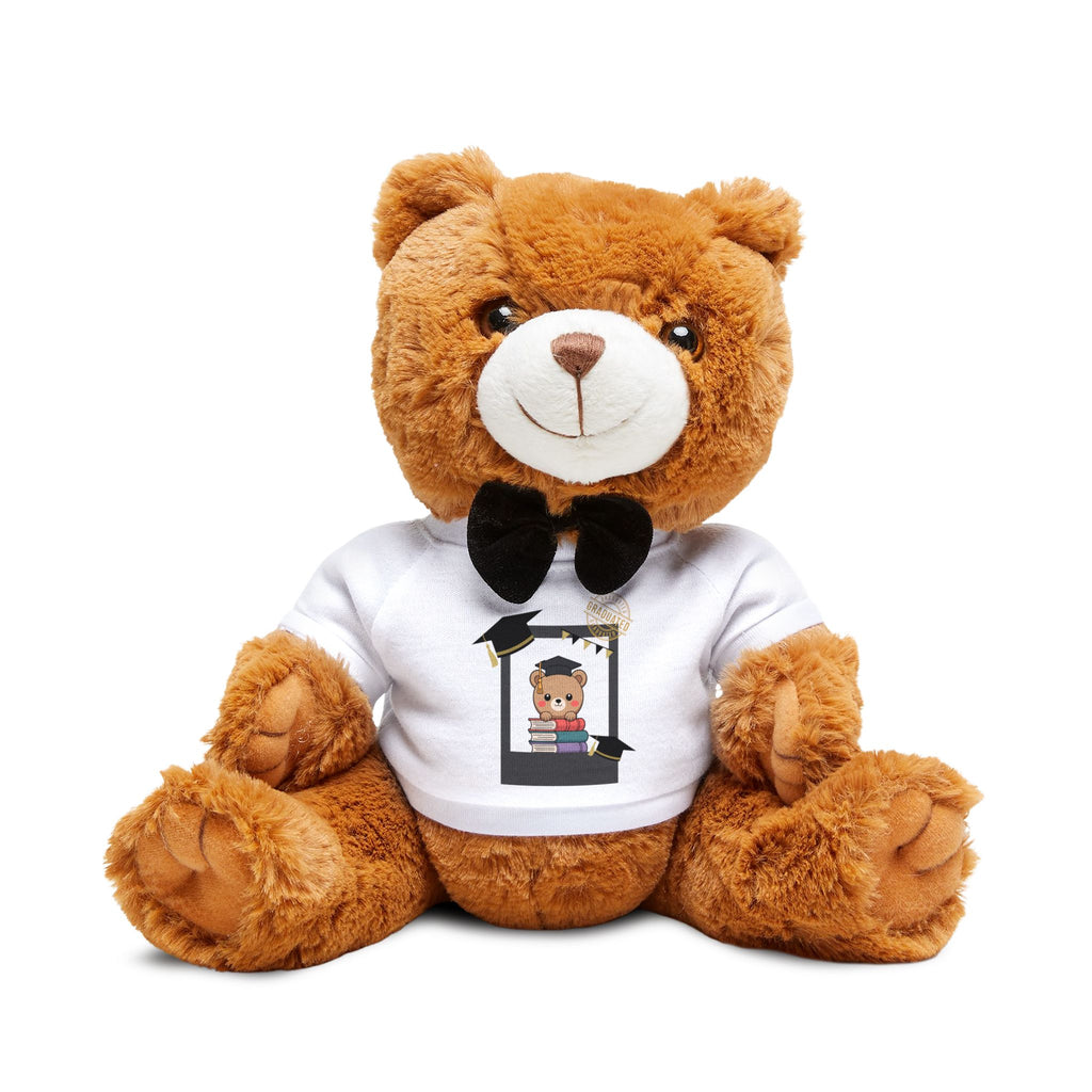 Graduation Teddy Bear with Custom T‑Shirt — Cute Plush Gift for Grad