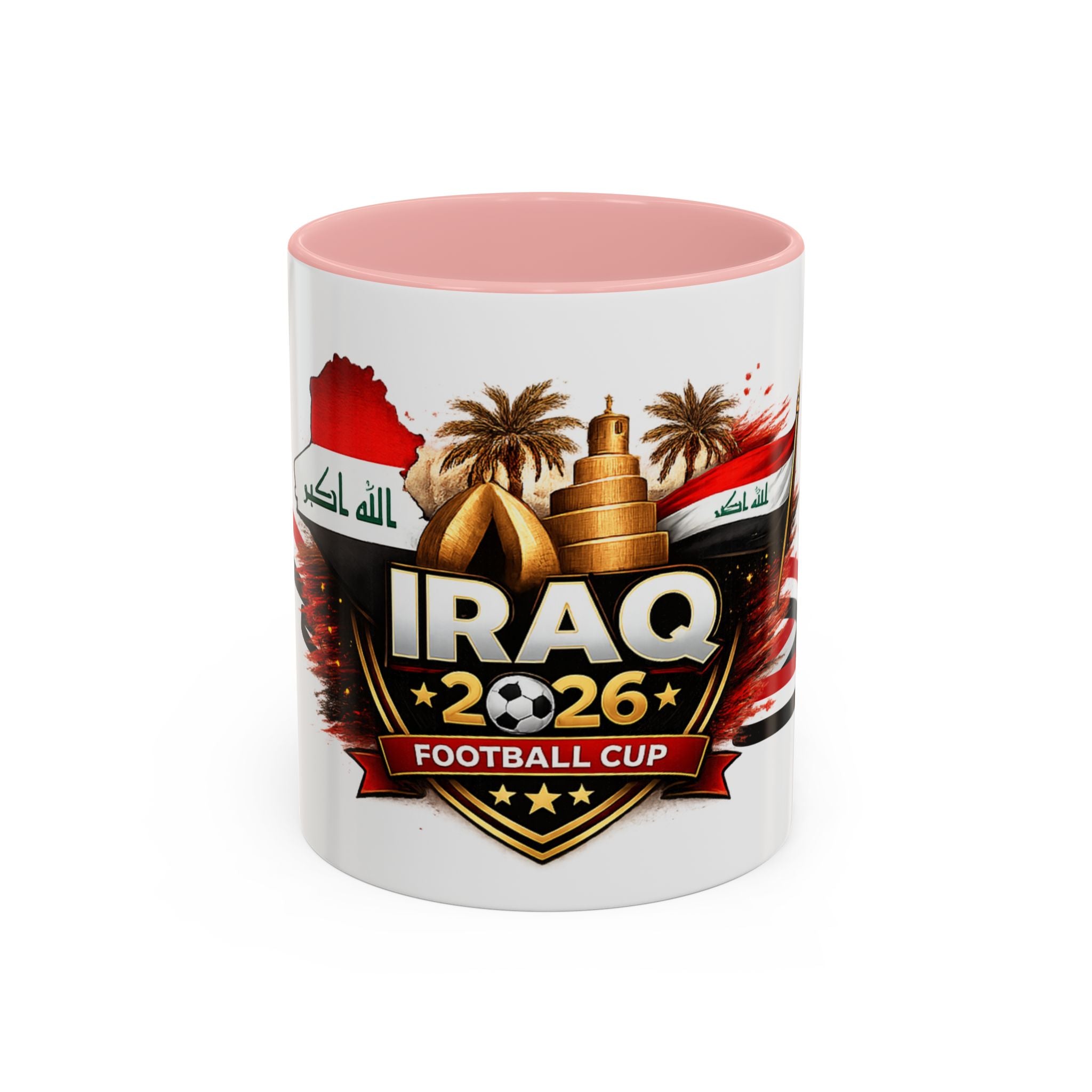 Iraq 2026 Football Cup Accent Coffee Mug – National Team Soccer Fan Gift