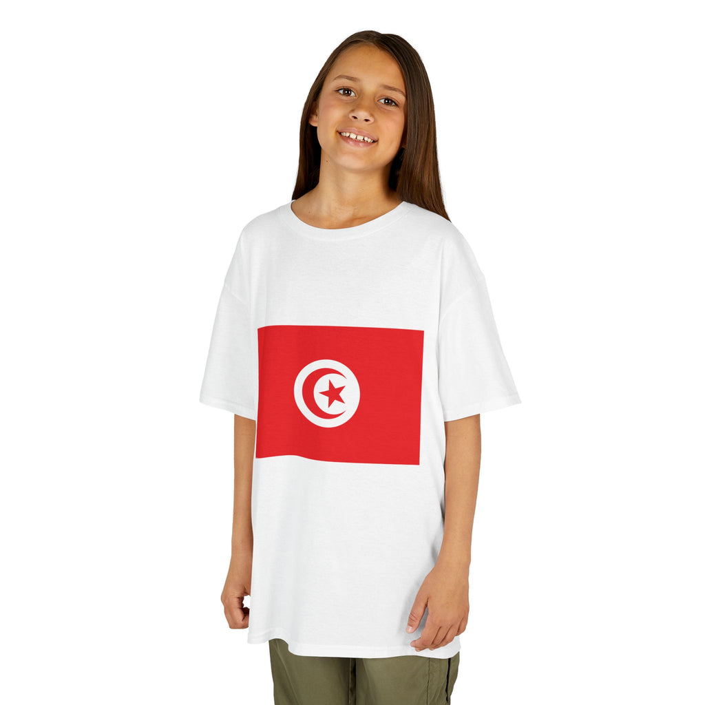 Tunisia Kids T‑Shirt – Tunisian Flag Graphic Tee (Front Flag, Back Crossed Flags & “TUNISIA”)