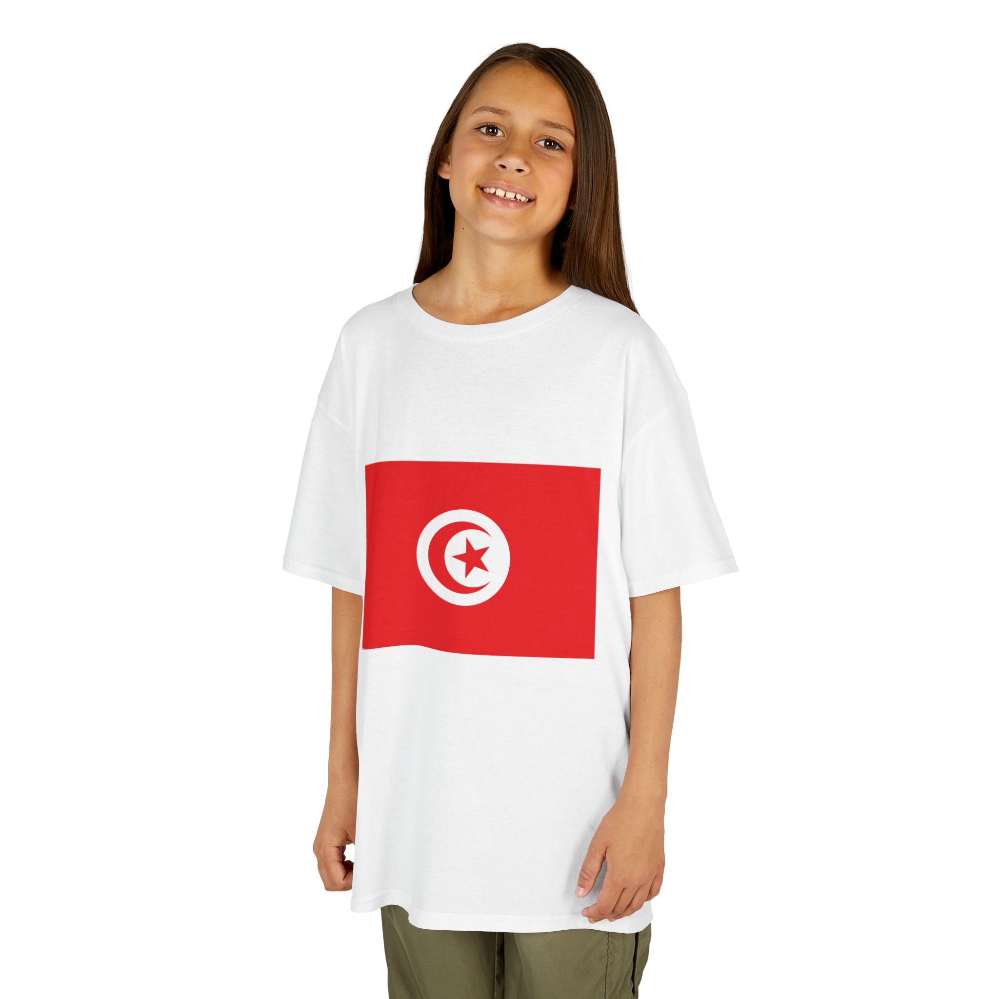 Tunisia Kids T‑Shirt – Tunisian Flag Graphic Tee (Front Flag, Back Crossed Flags & “TUNISIA”)