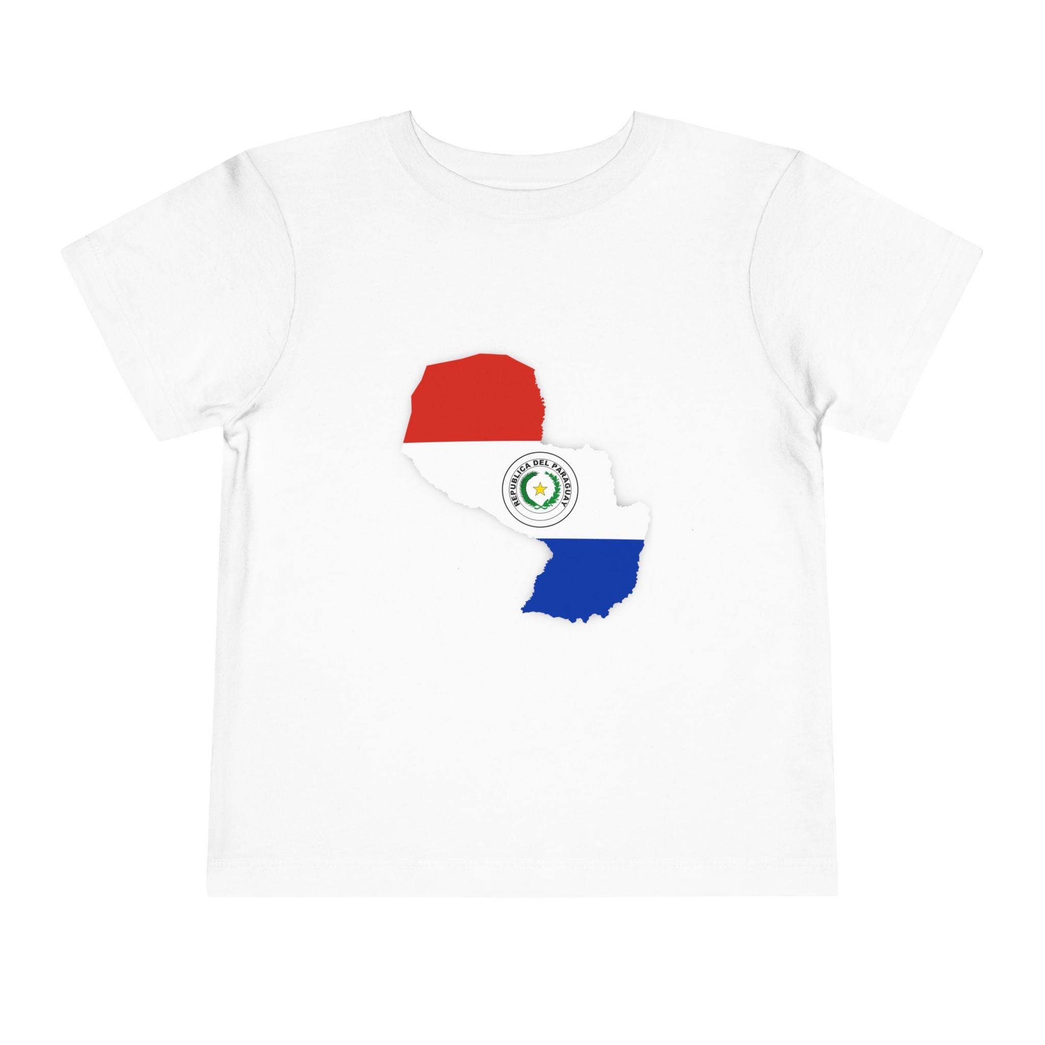 Paraguay Toddler Tee — Kids Flag Map & 'Paraguay' Graphic