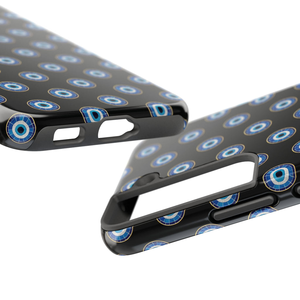 Evil Eye Pattern Tough Phone Case — Protective Blue Nazar Design