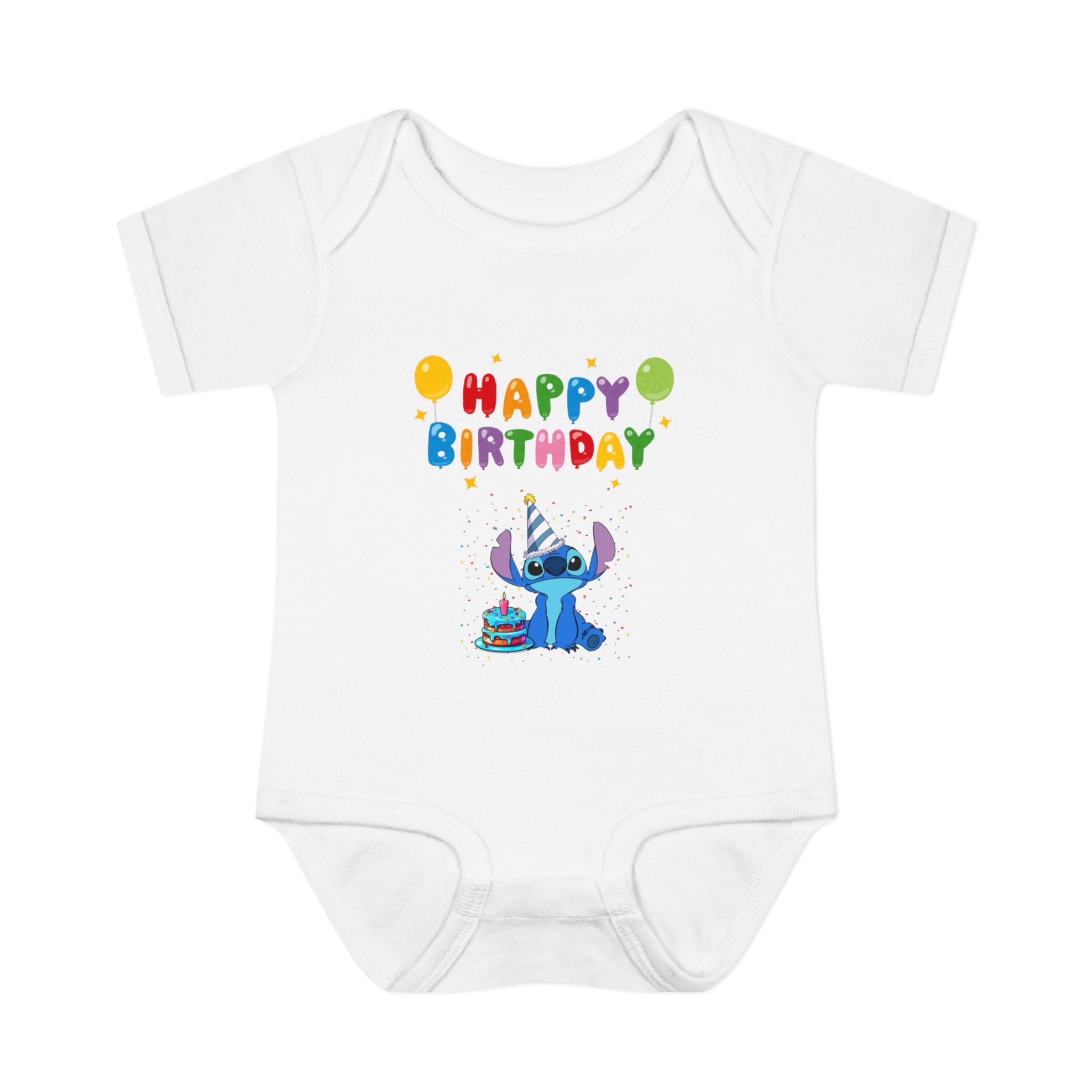 Stiche birthday Infant Baby Rib Bodysuit