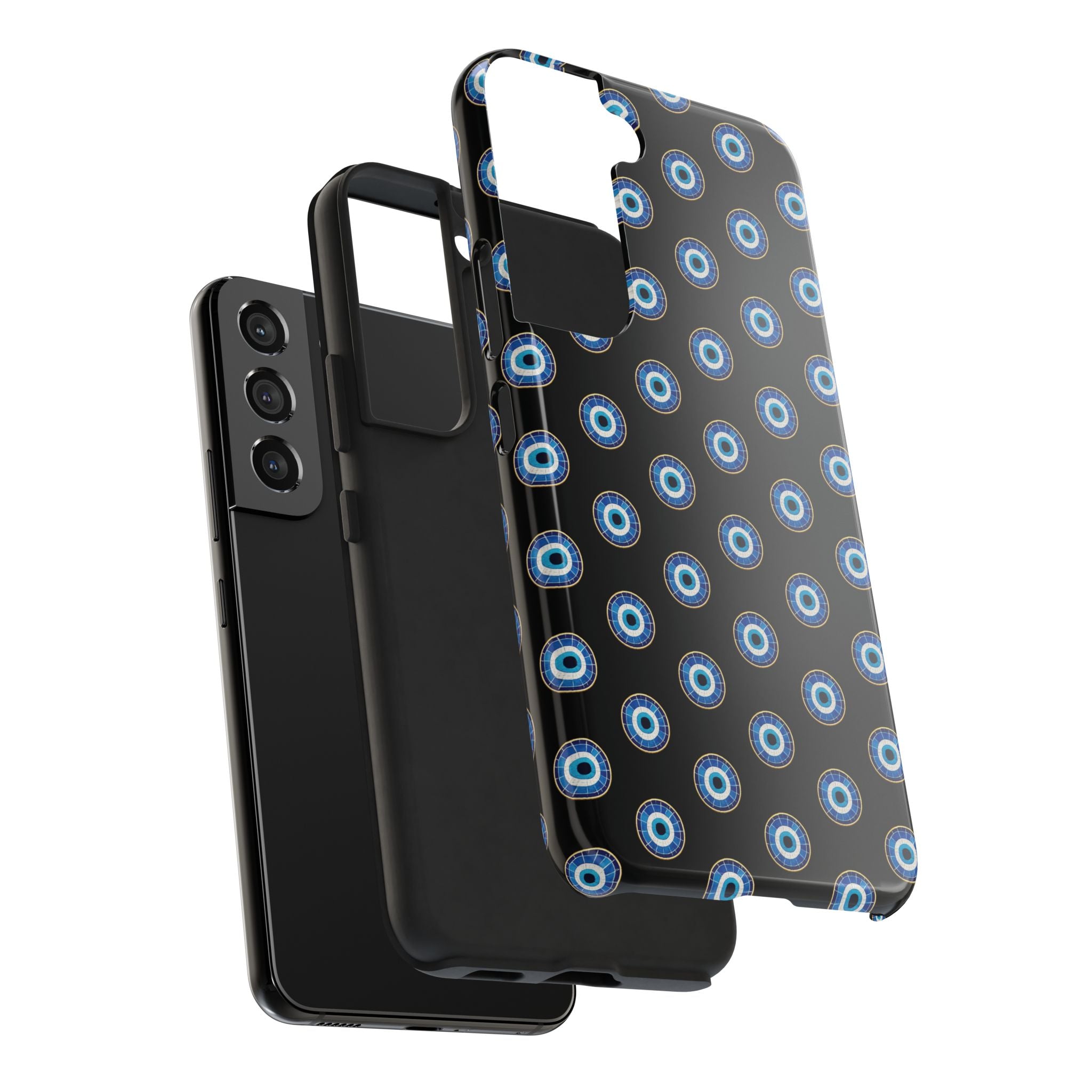 Evil Eye Pattern Tough Phone Case — Protective Blue Nazar Design