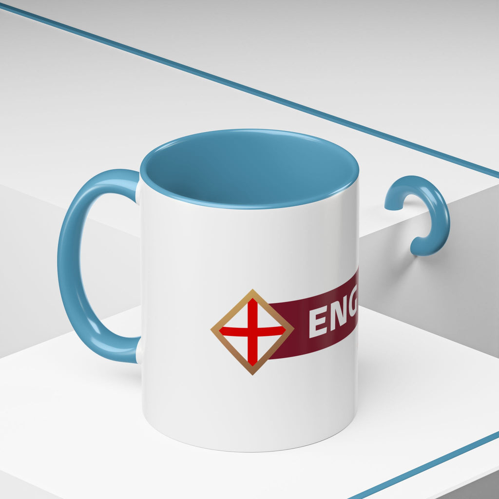 England 2026 Soccer Cup Accent Coffee Mug (11, 15oz)
