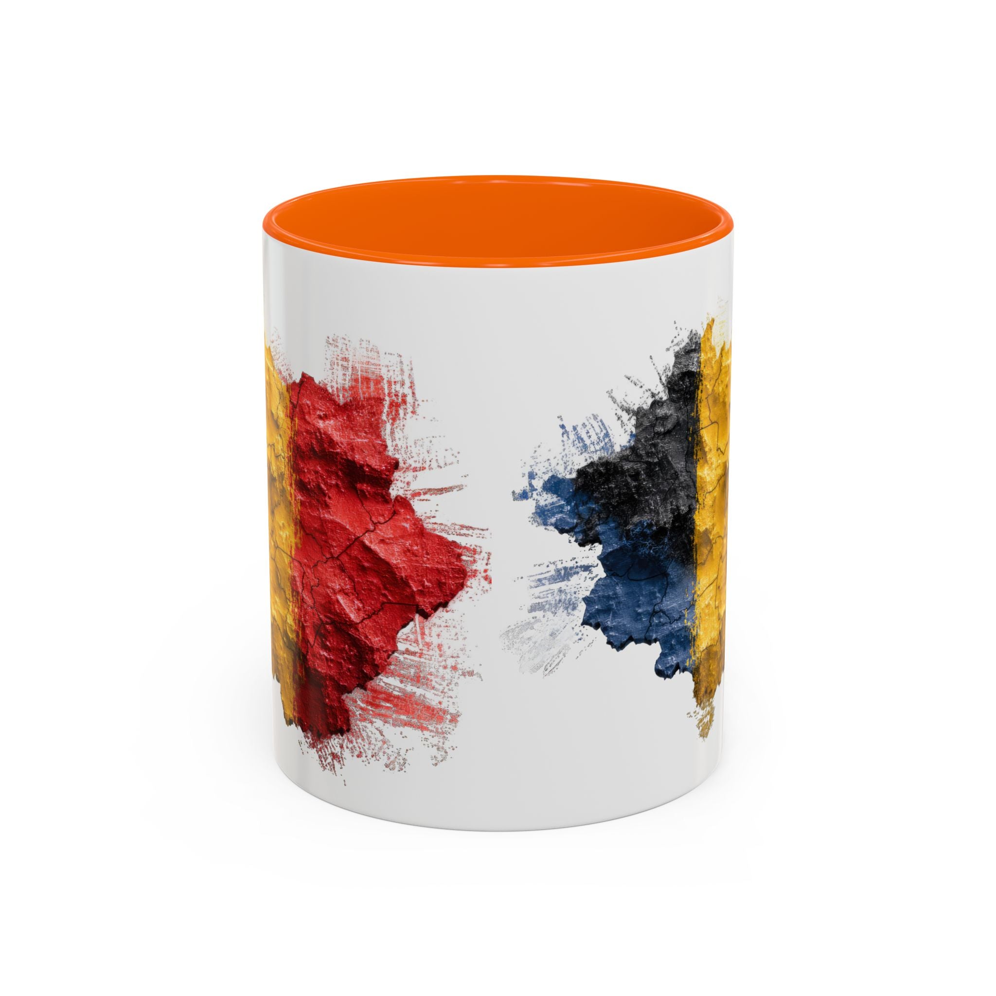 Belgium Flag Coffee Mug – Distressed Watercolor Accent Mug (11/15oz)