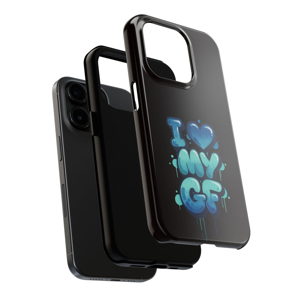 I Love My GF Phone Case — Protective Glossy "I  My GF" Design