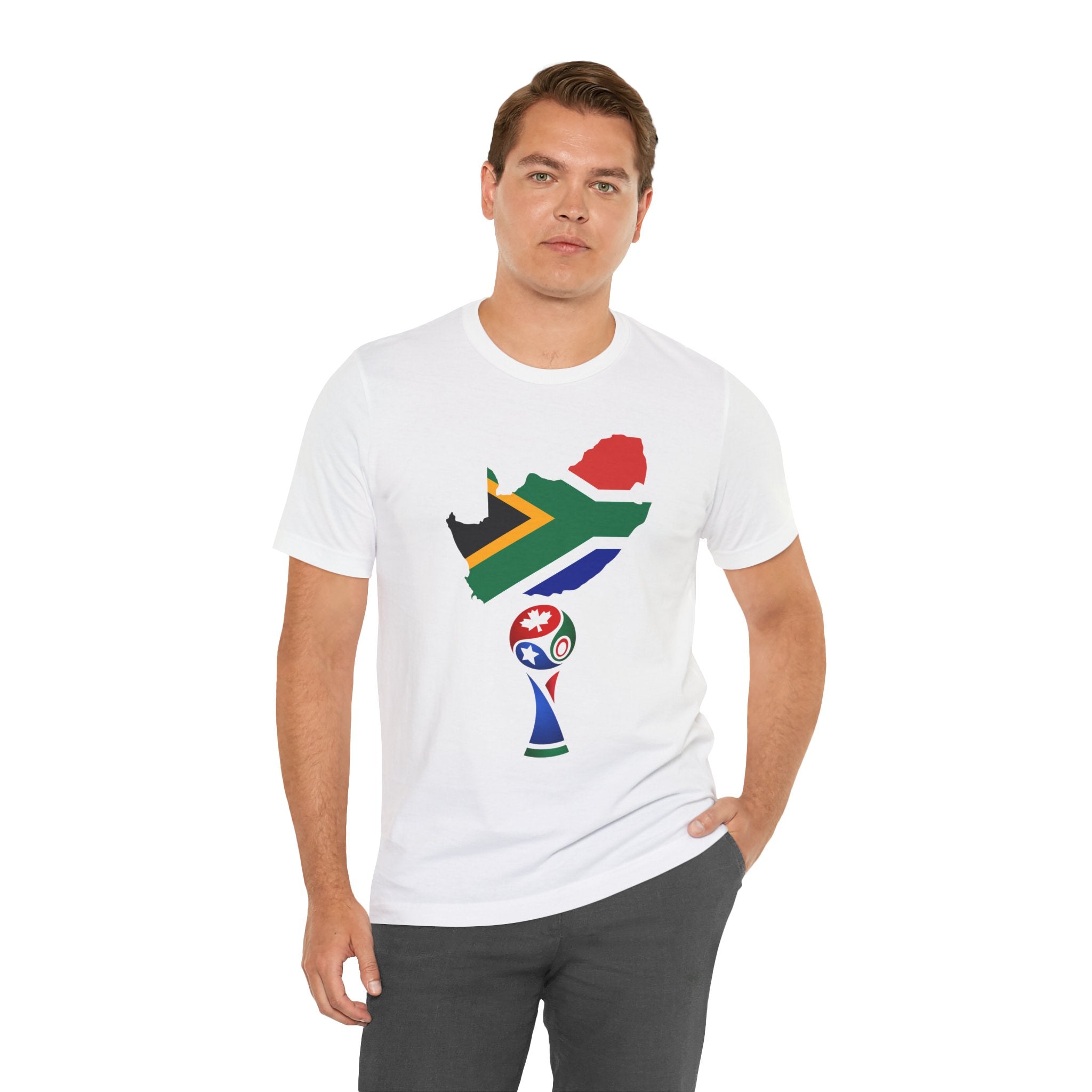 South Africa Cup Soccer T-Shirt — Africa Map Football Fan Tee