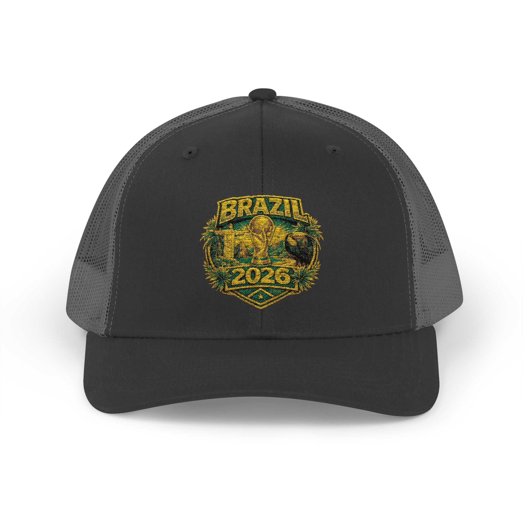 Brazil  Vintage Patch Trucker Cap — Rustic 2026 Crest Snapback