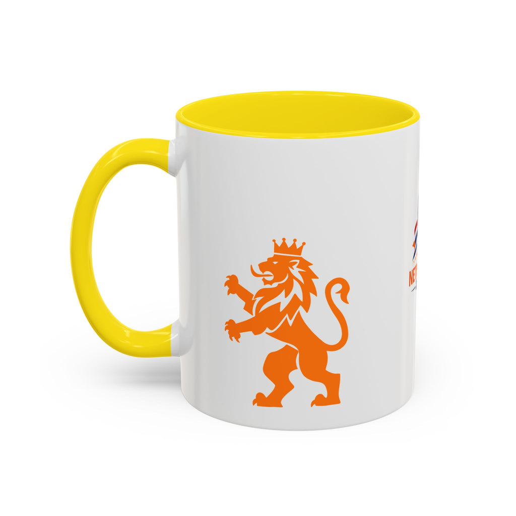 Netherlands 2026 Soccer Fan Coffee Mug — Orange Lion Accent Mug