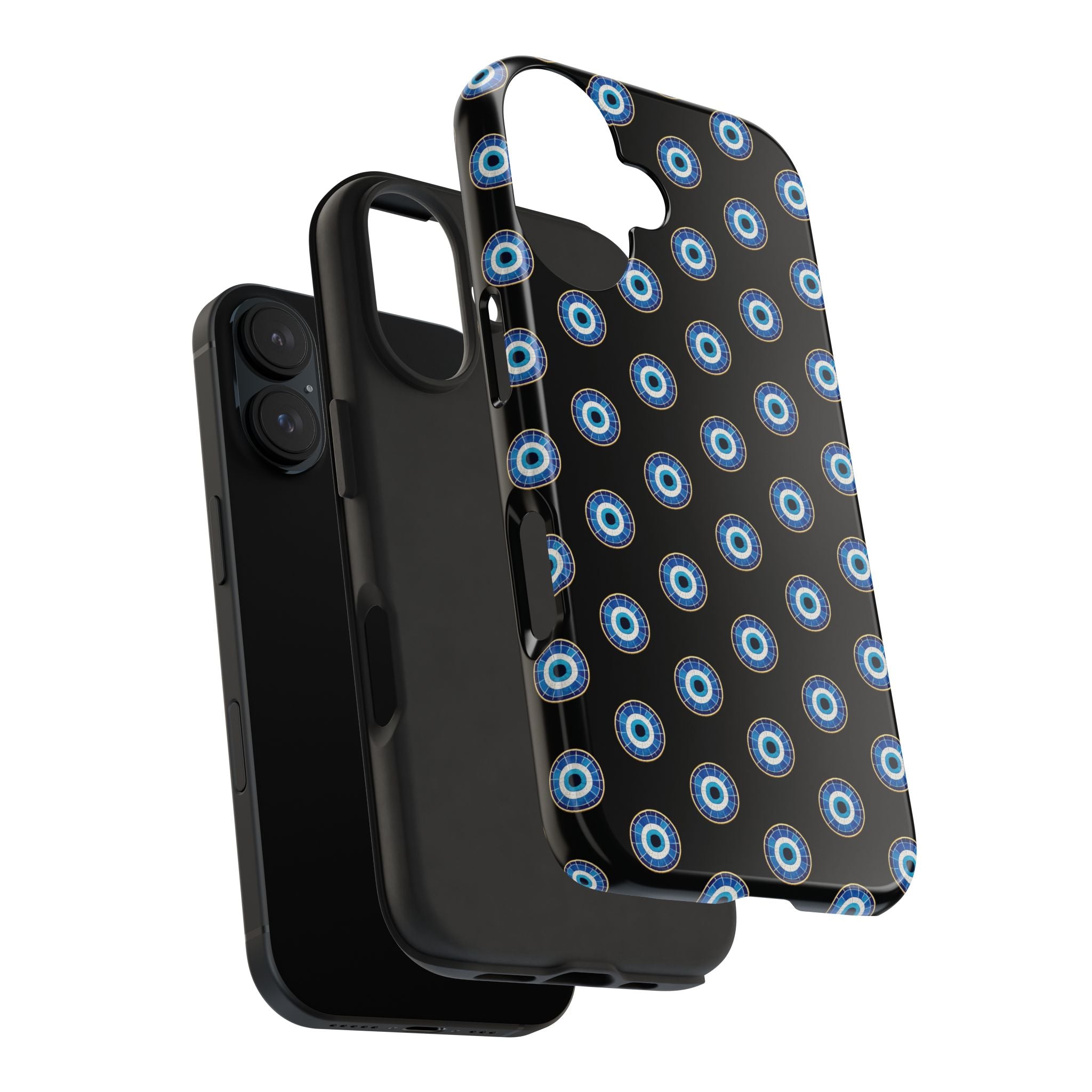 Evil Eye Pattern Tough Phone Case — Protective Blue Nazar Design
