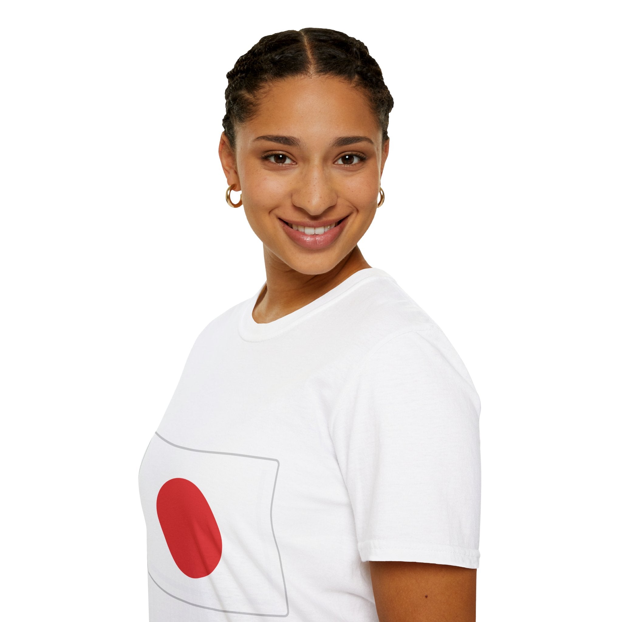 Japan Flag T-Shirt — Japanese National Flag Tee (Front Large Hinomaru, Back Crossed Flags)