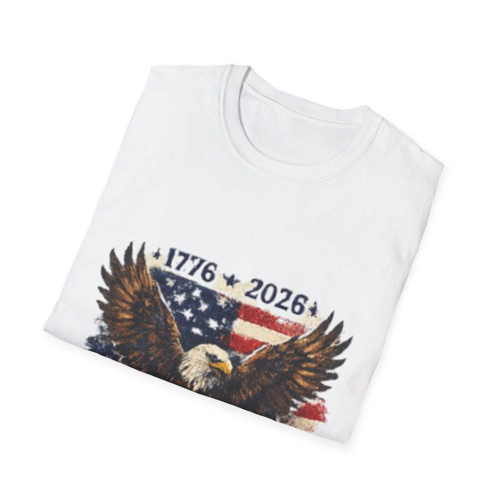 250 Years of Freedom Eagle unisex  T-Shirt — 1776–2026 American Flag Patriotic Tee