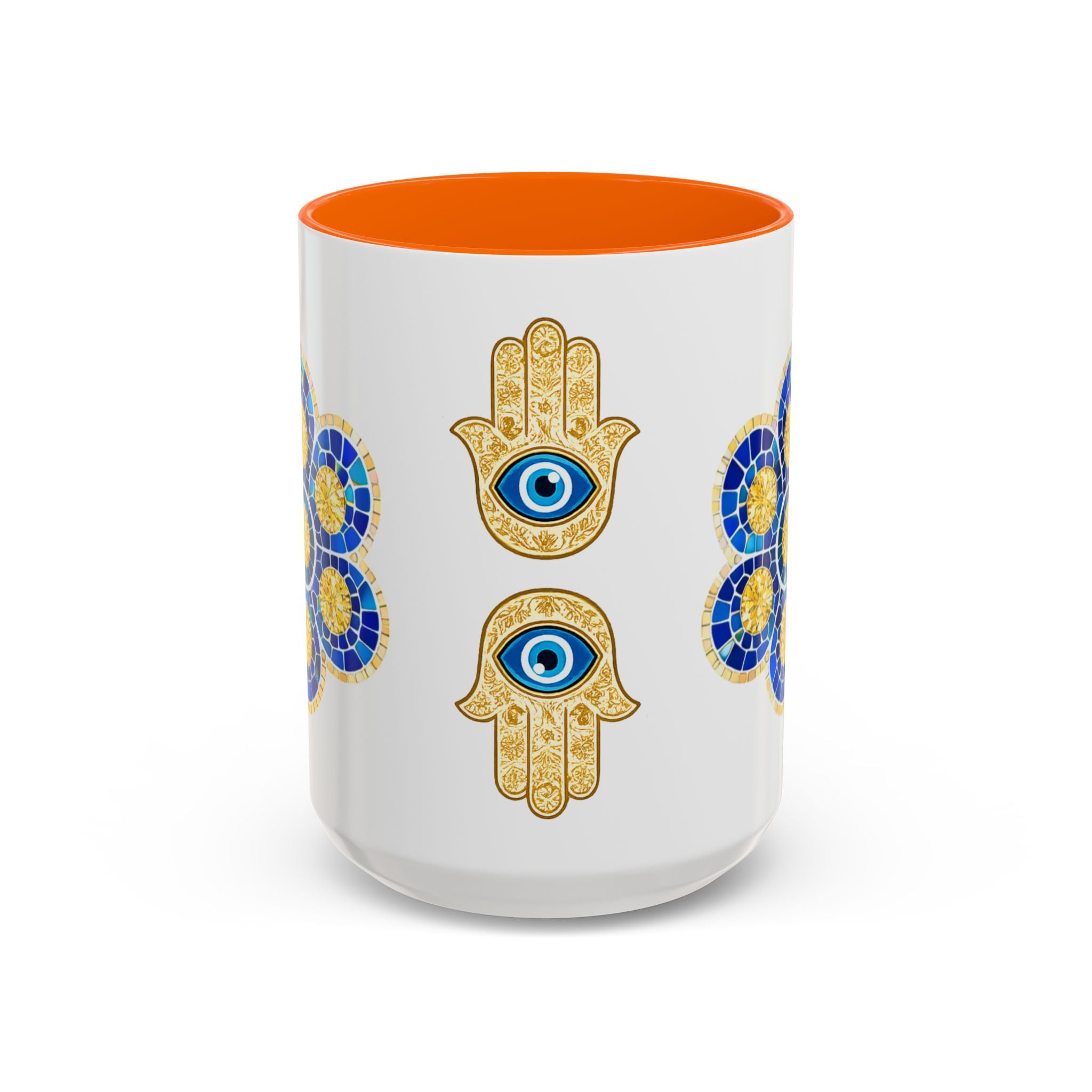 Evil Eye Hamsa Accent Coffee Mug