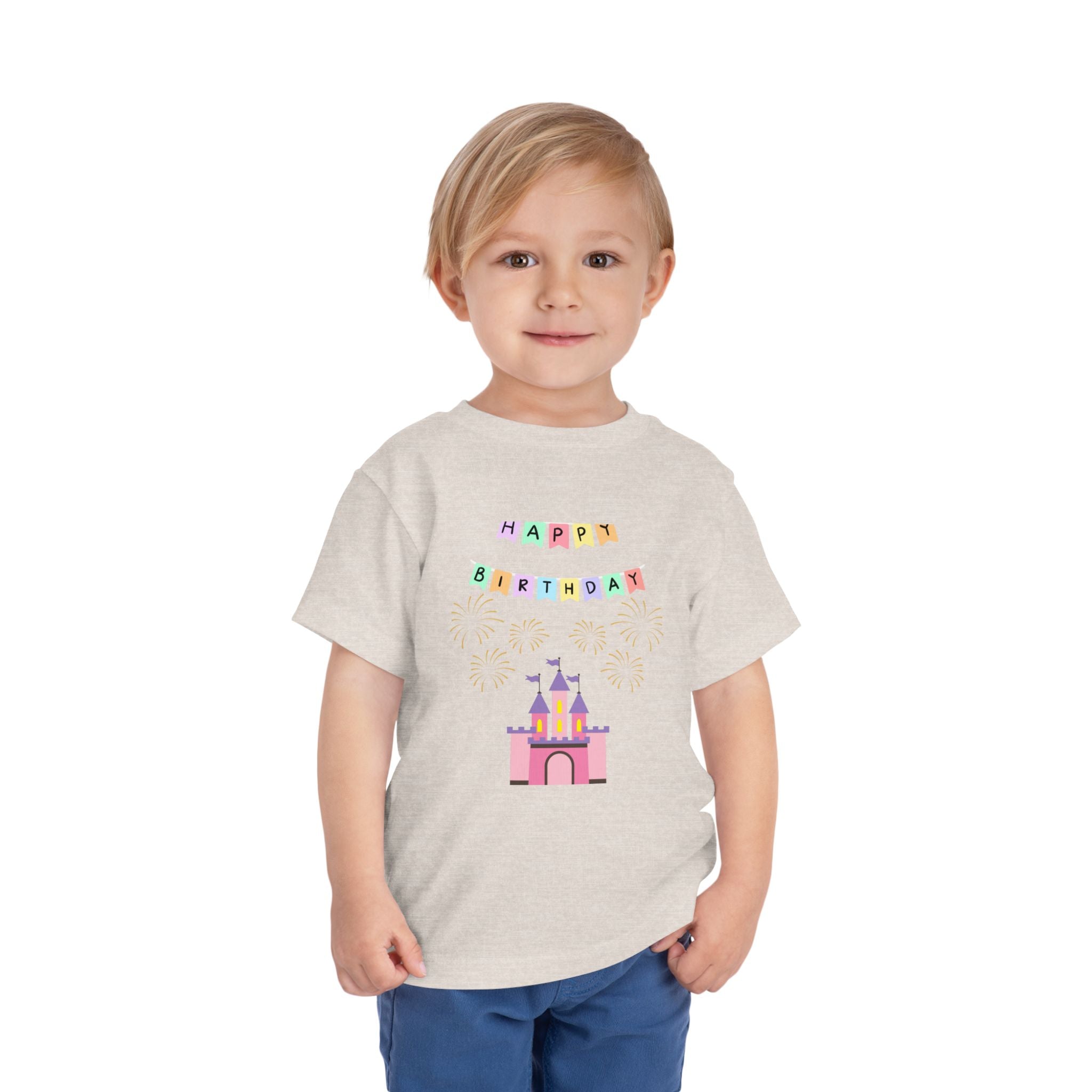 Toddler Birthday Castle Tee — "Happy Birthday" Princess Shirt