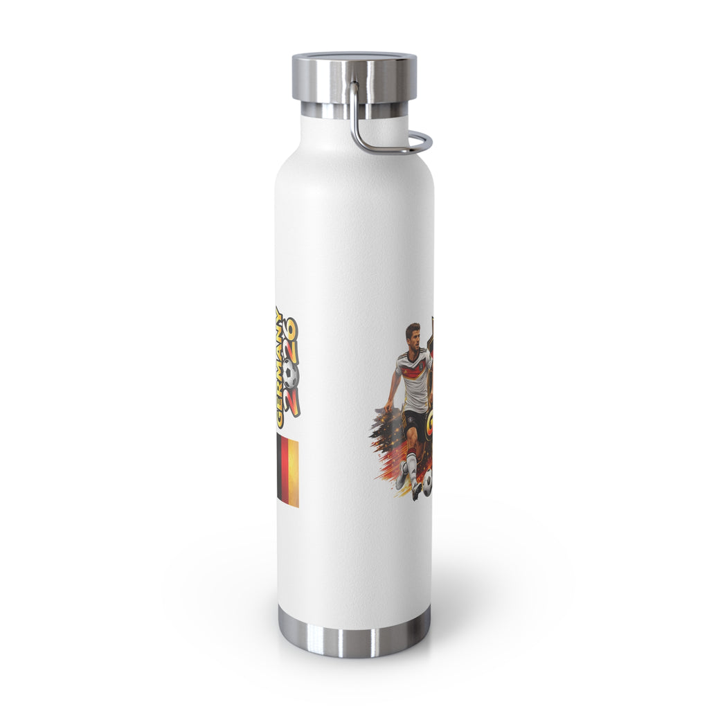 Germany 2026 Football Fan Water Bottle — Vacuum Insulated 22oz