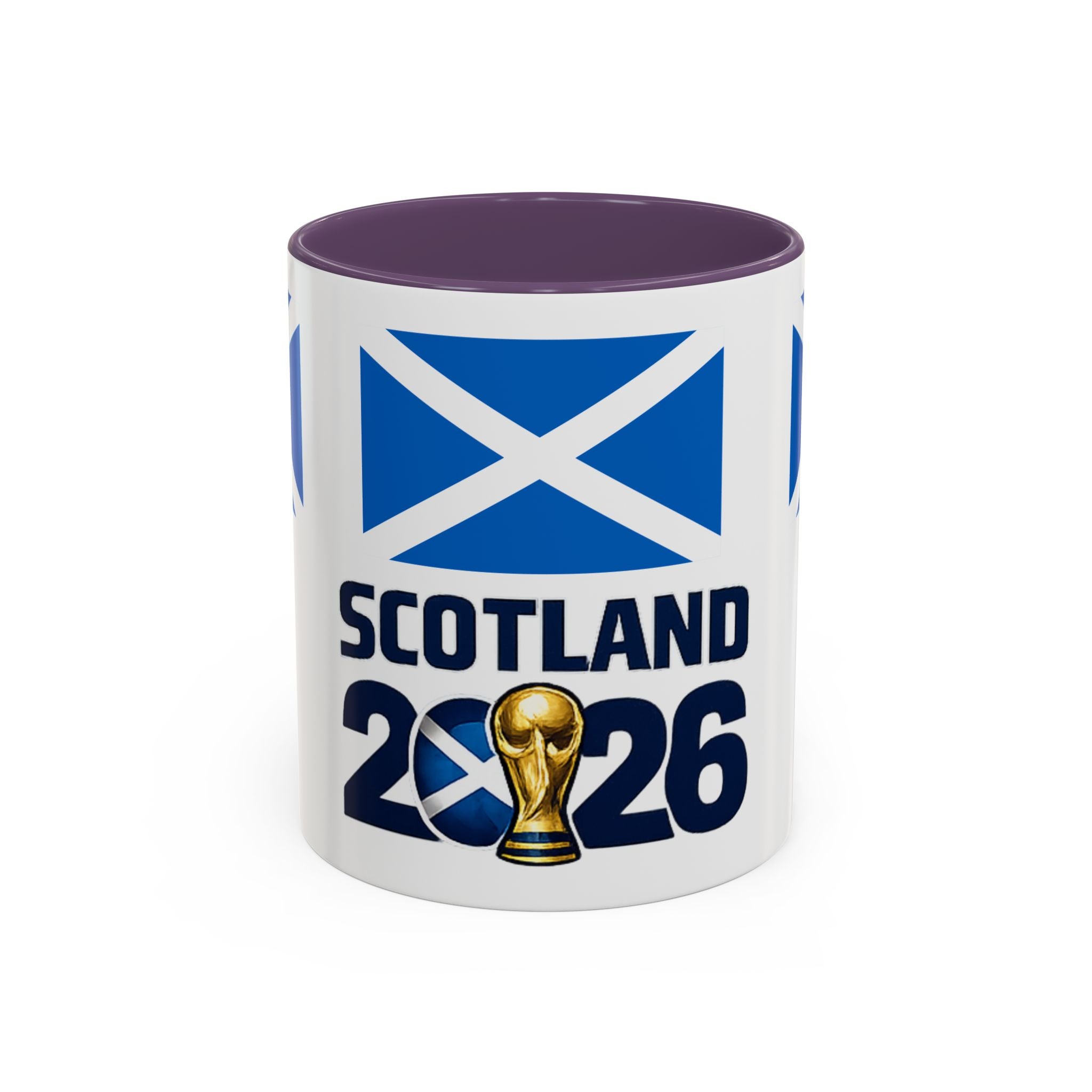 Scotland 2026 Cup Coffee Mug – Scottish Flag & Trophy Accent Mug (11/15oz)