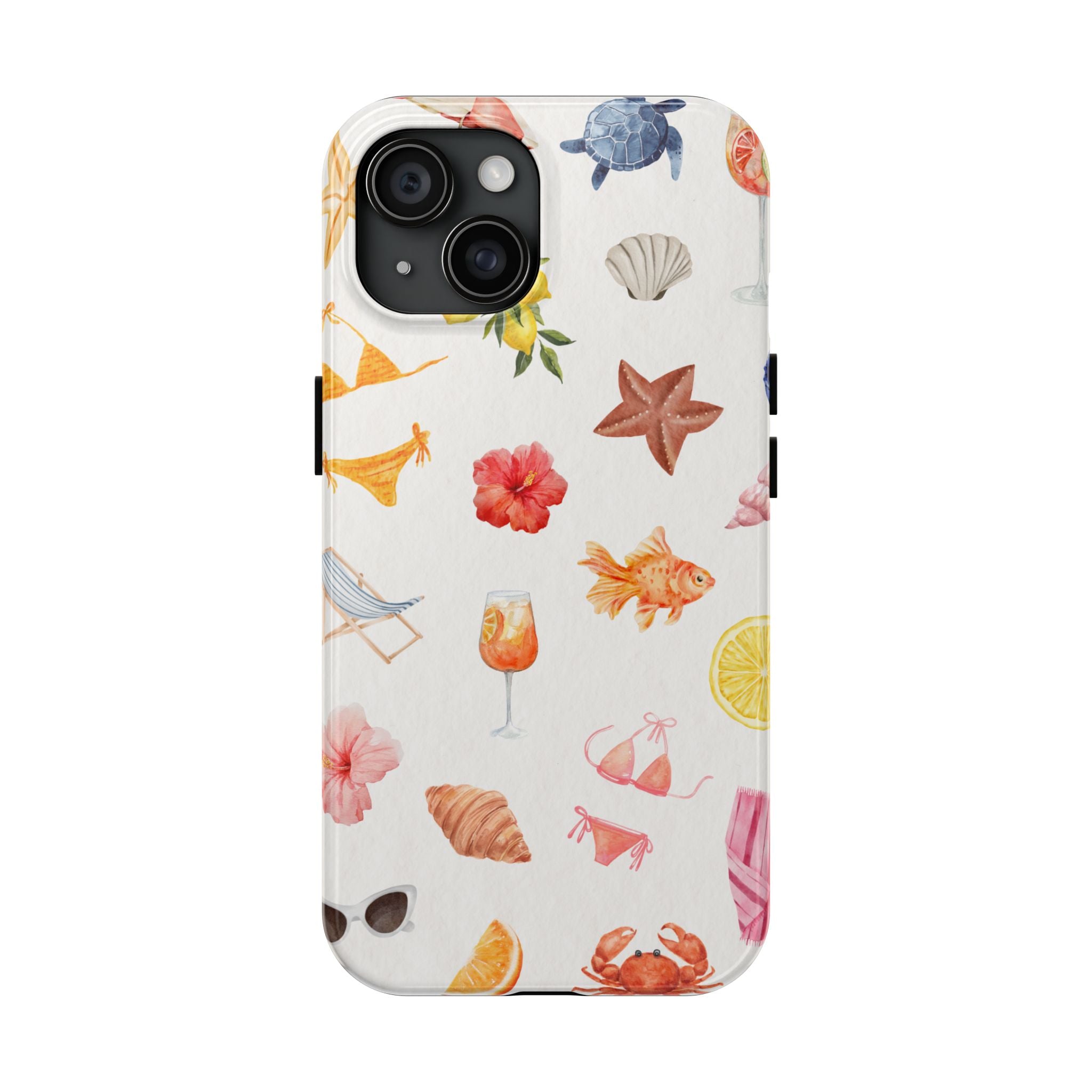 Summer Seashells Pattern Tough Phone Case — Beach Vacation Phone Cover