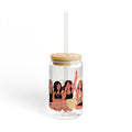 Bride Tribe 16oz Sipper Glass – Bachelorette Party Tumbler with Straw