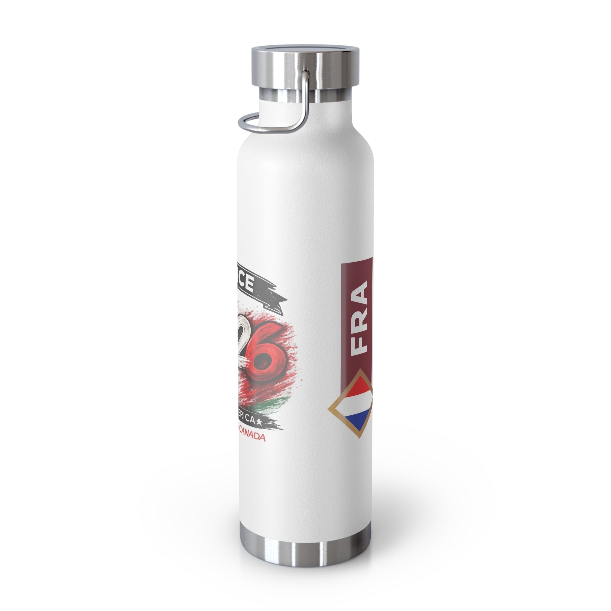 France 2026 Soccer Water Bottle — 22oz Insulated Stadium Bottle