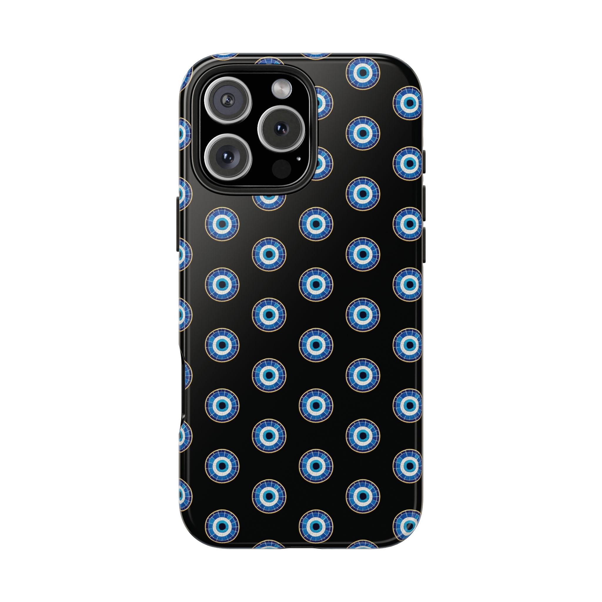 Evil Eye Pattern Tough Phone Case — Protective Blue Nazar Design