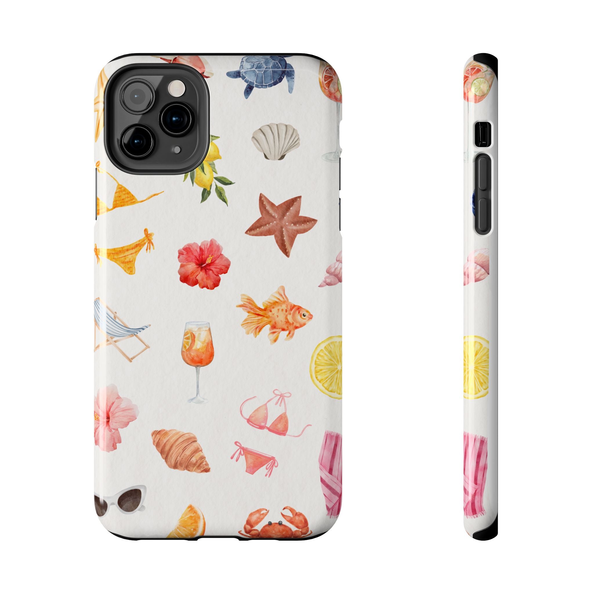Summer Seashells Pattern Tough Phone Case — Beach Vacation Phone Cover