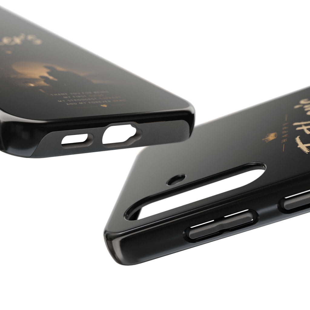 Father's Day Tough Phone Case — 'Happy Father's Day' Silhouette Tribute
