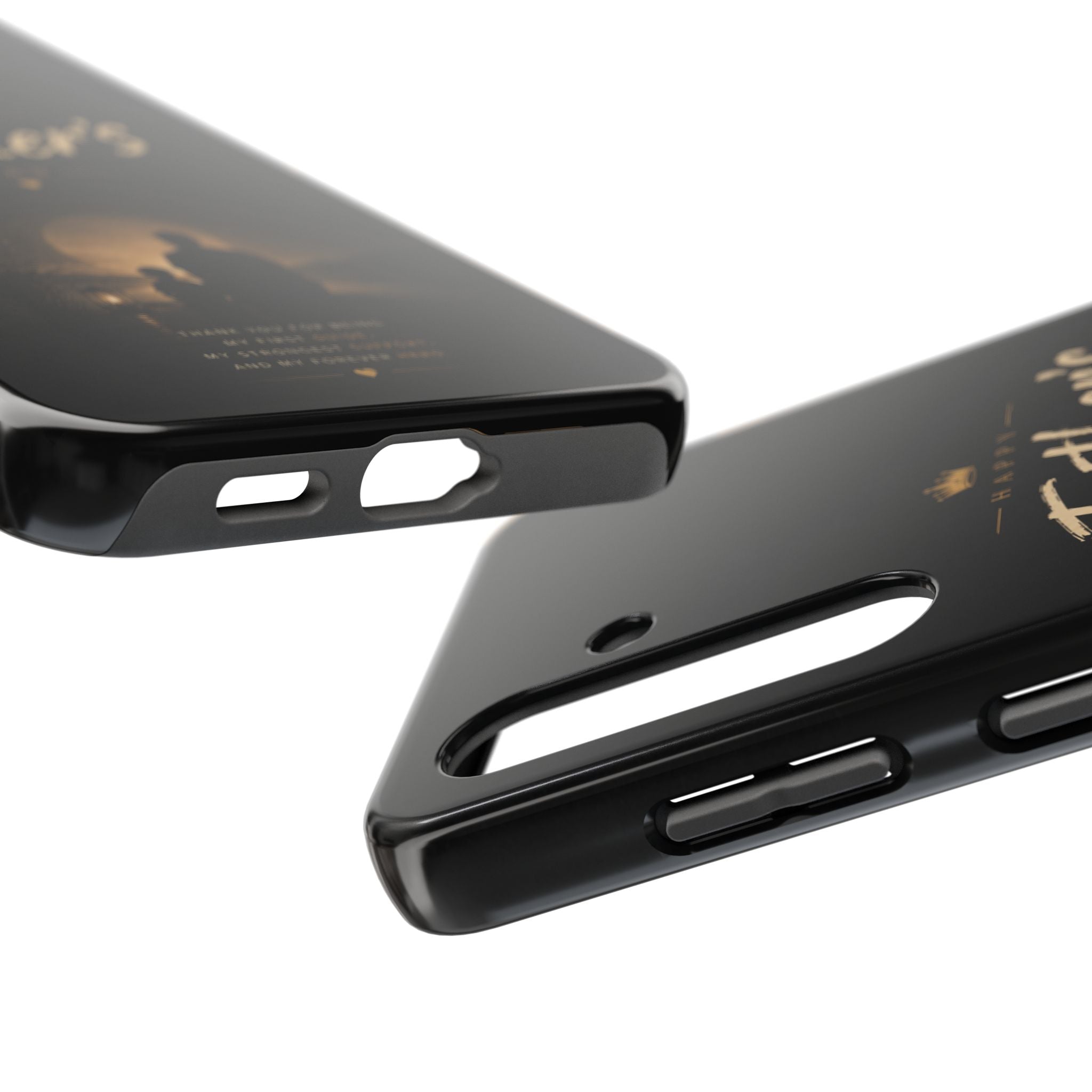 Father's Day Tough Phone Case — 'Happy Father's Day' Silhouette Tribute
