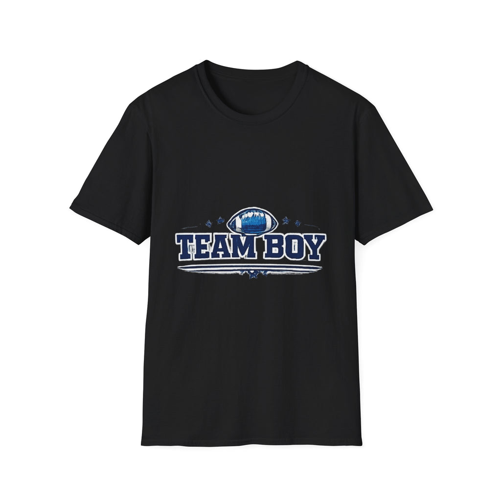 Team Boy Football design T Shirt | Baby Shower Gender Reveal
