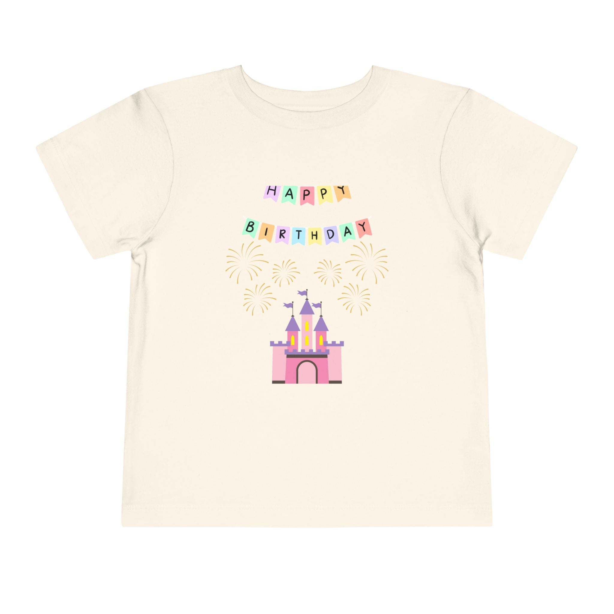 Toddler Birthday Castle Tee — "Happy Birthday" Princess Shirt