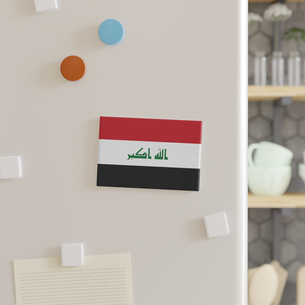 Iraq Button Magnet, Rectangle (1 & 10 pcs)