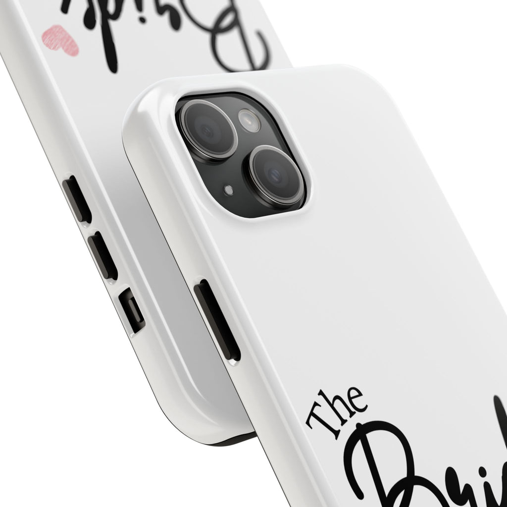 Bride Tough Phone Case — "The Bride" Script with Pink Heart | Bachelorette & Wedding Accessory