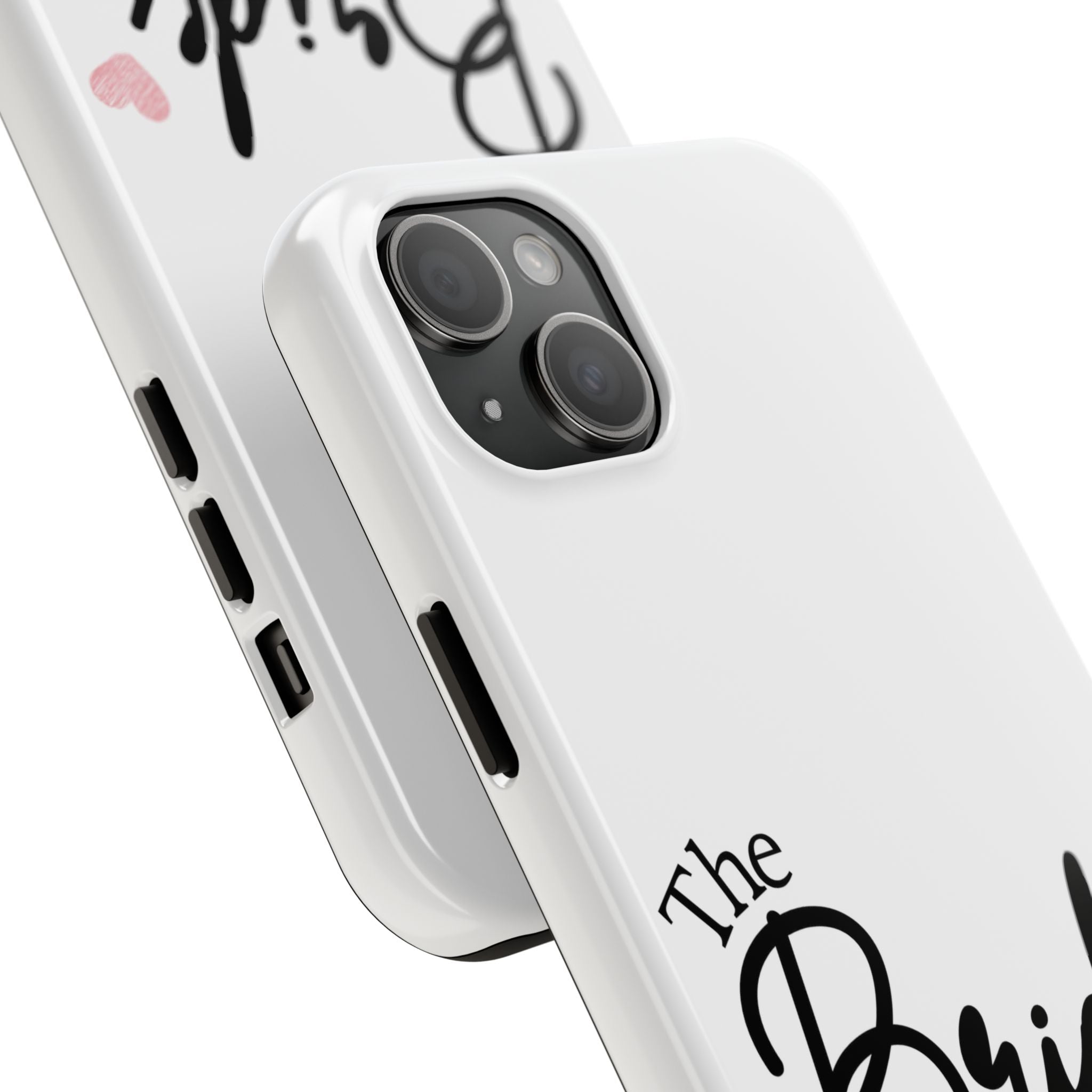Bride Tough Phone Case — "The Bride" Script with Pink Heart | Bachelorette & Wedding Accessory