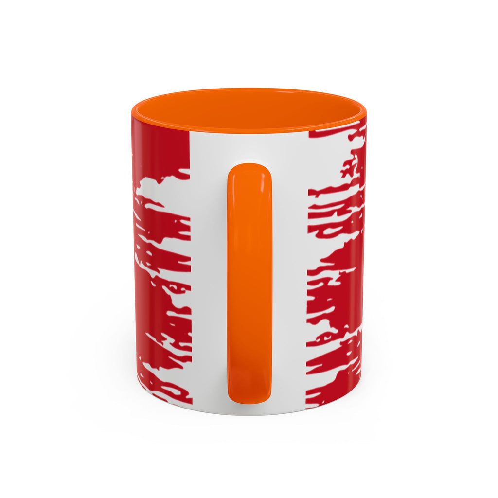 Canada Maple Leaf Accent Coffee Mug – Red Canadian Flag Design (11/15 oz)