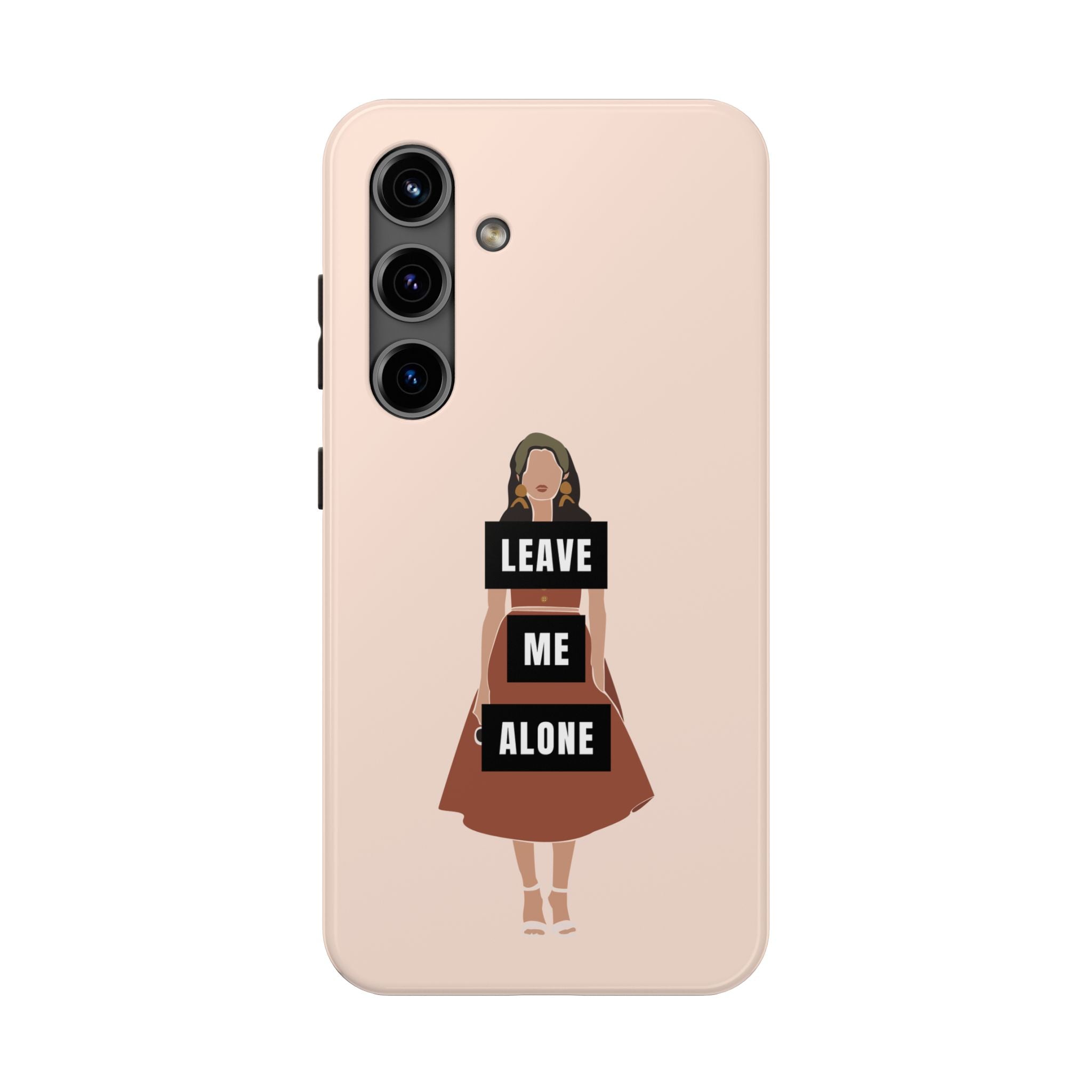 Leave Me Alone Phone Case — Tough Protective iPhone Case with Bold Statement Design